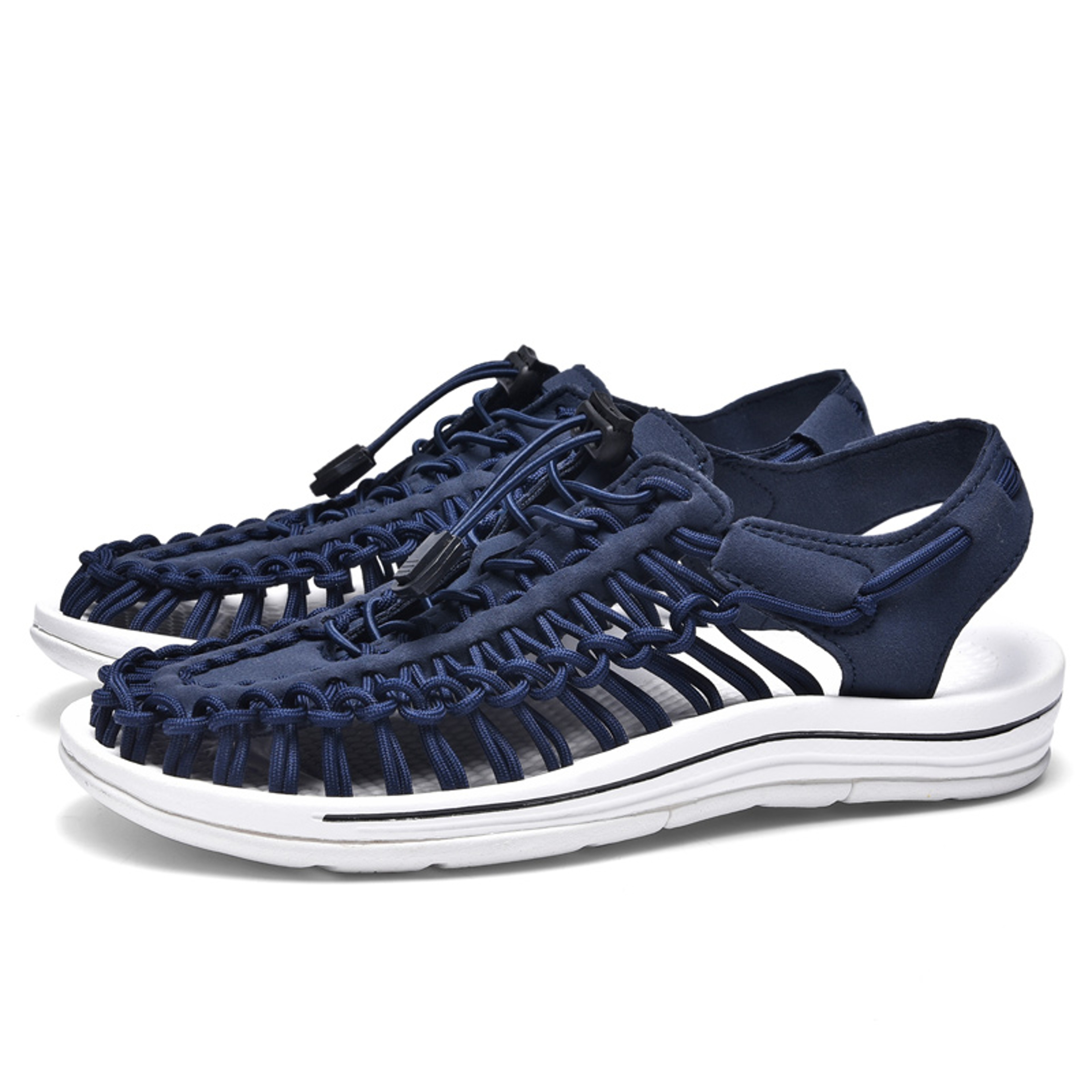 Fashion Handmade Weaving Design Summer Men Sandals Outdoor Couples Sandals Breathable Casual Flat B 15