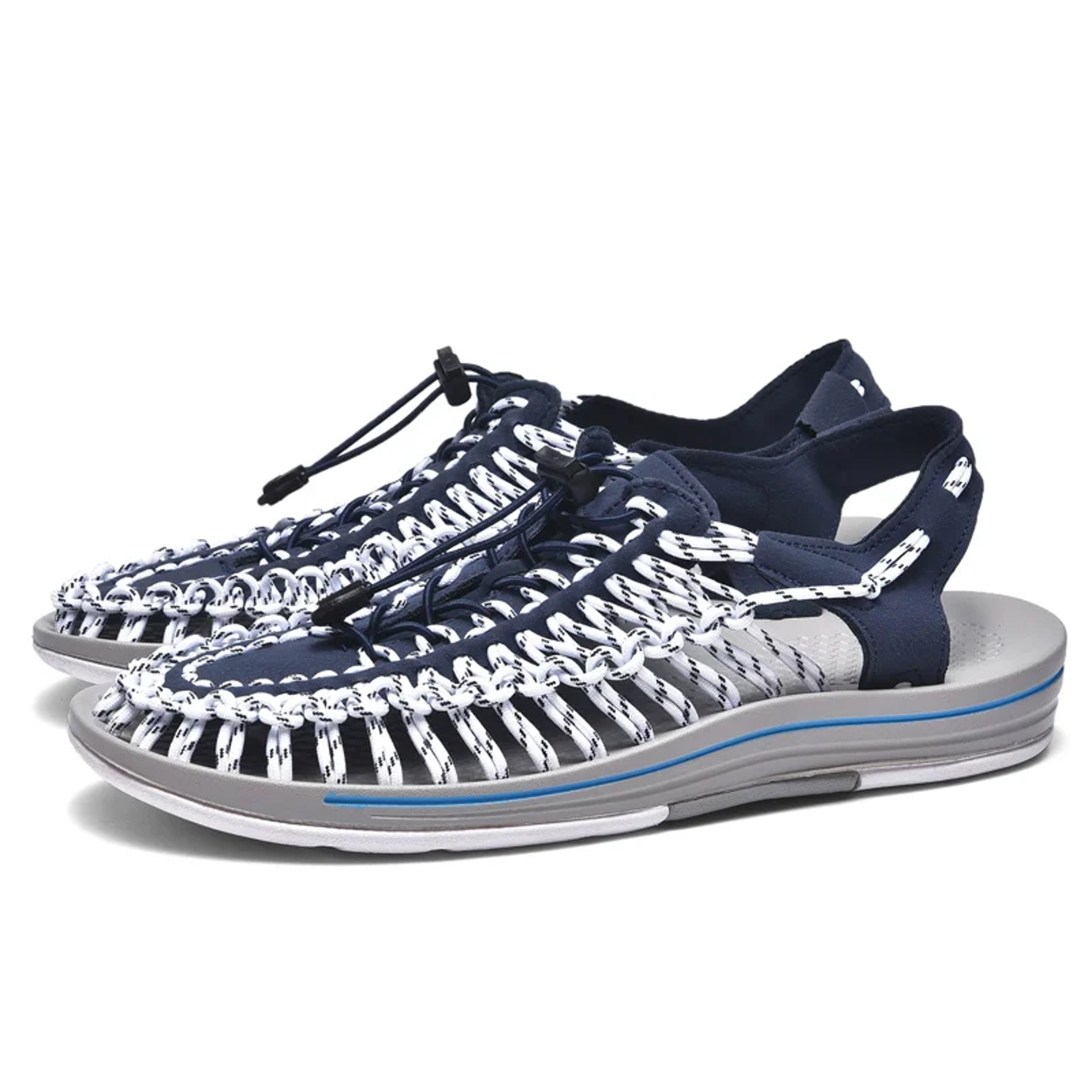 Fashion Summer Men Sandals Handmade Weaving Design Breathable Outdoor Casual Flat Sandals Couples B 10