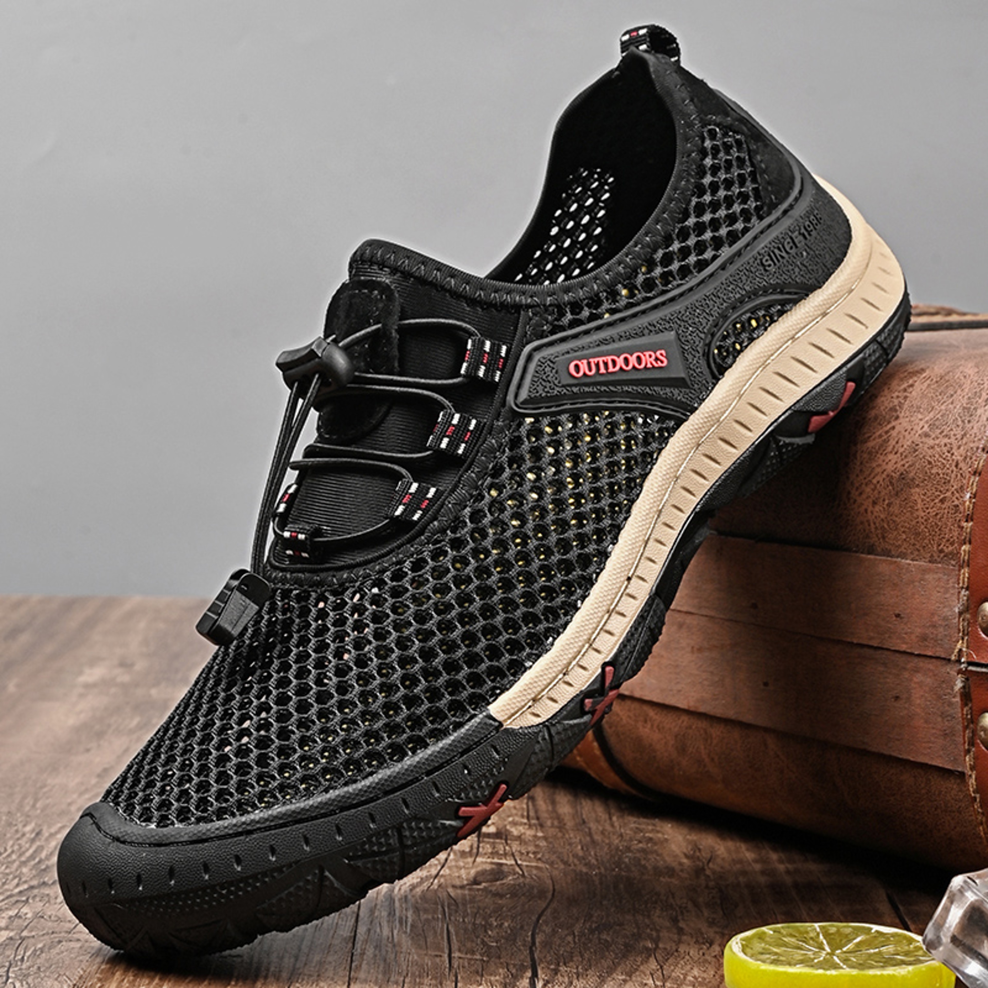 Breathable Outdoor Mesh Men Sneakers Slip On Loafers Lightweight Summer Casual Shoes For Men Comfor 0