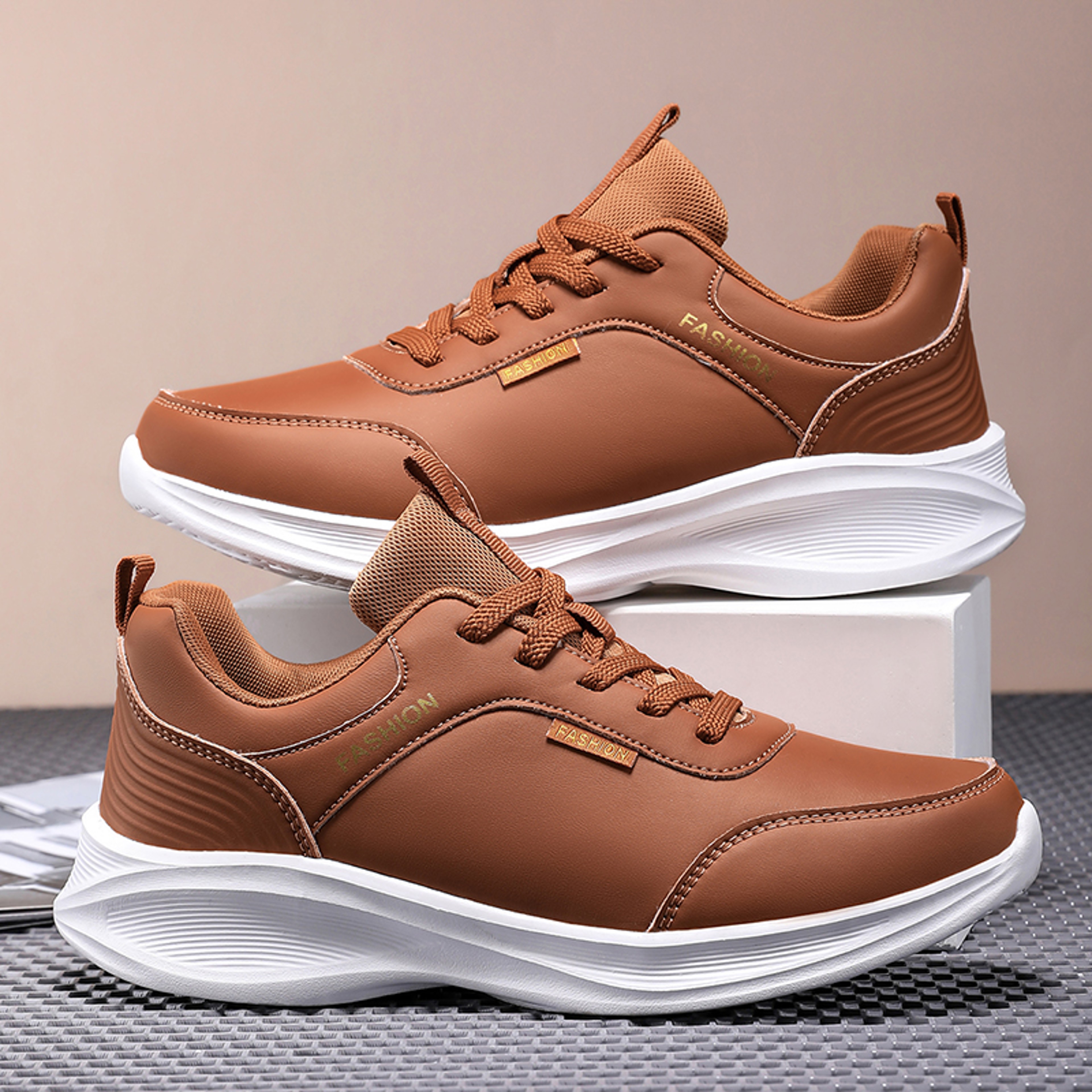 Mens Autumn Light Sneakers, Casual Lace Up Shoes, Cushioning Sport Running Shoes, Waterproof Walking Sneakers – view 1