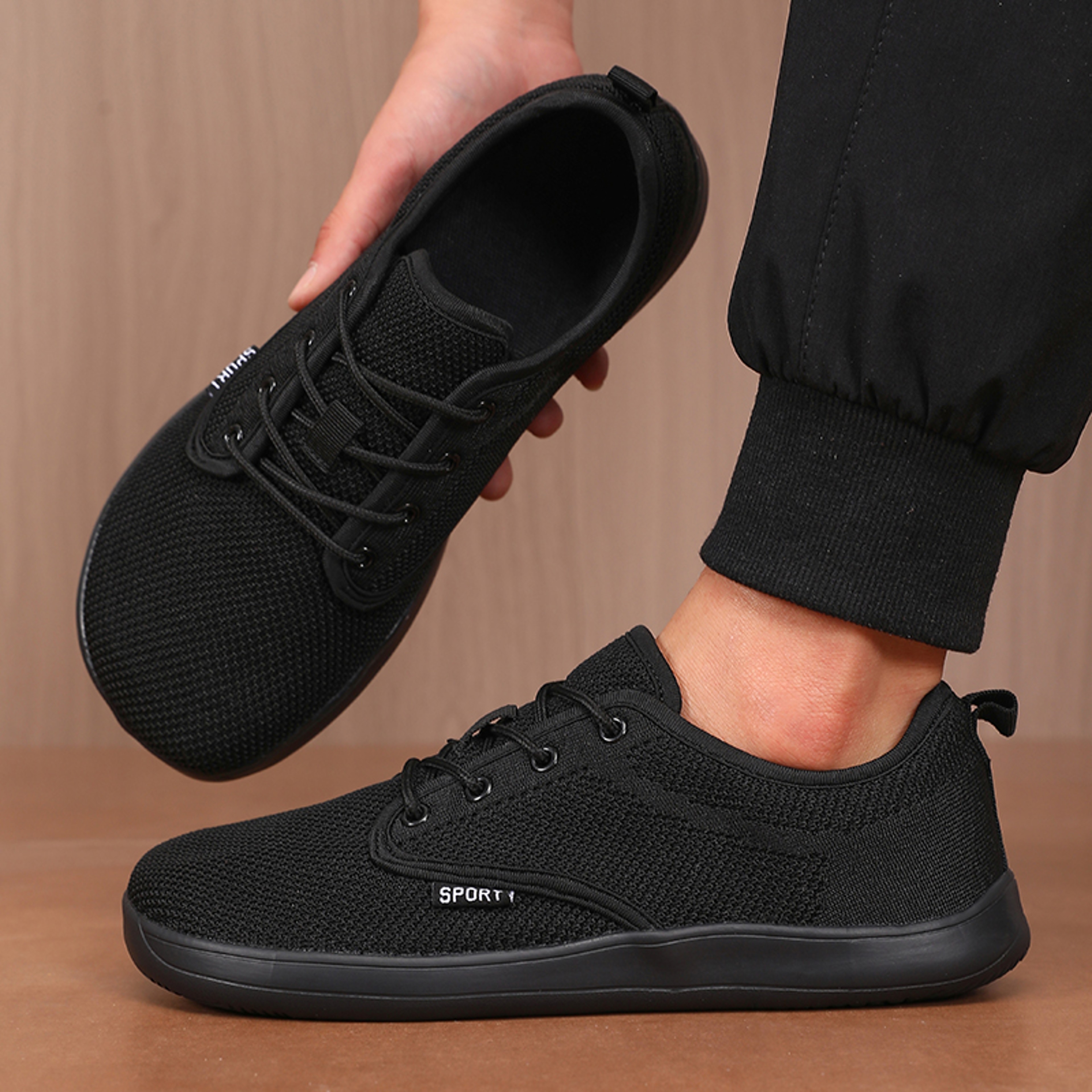 Universal Mesh Breathable Sports Shoes For Men And Women Simple Wide Footed Lightweight Casual Flat 6
