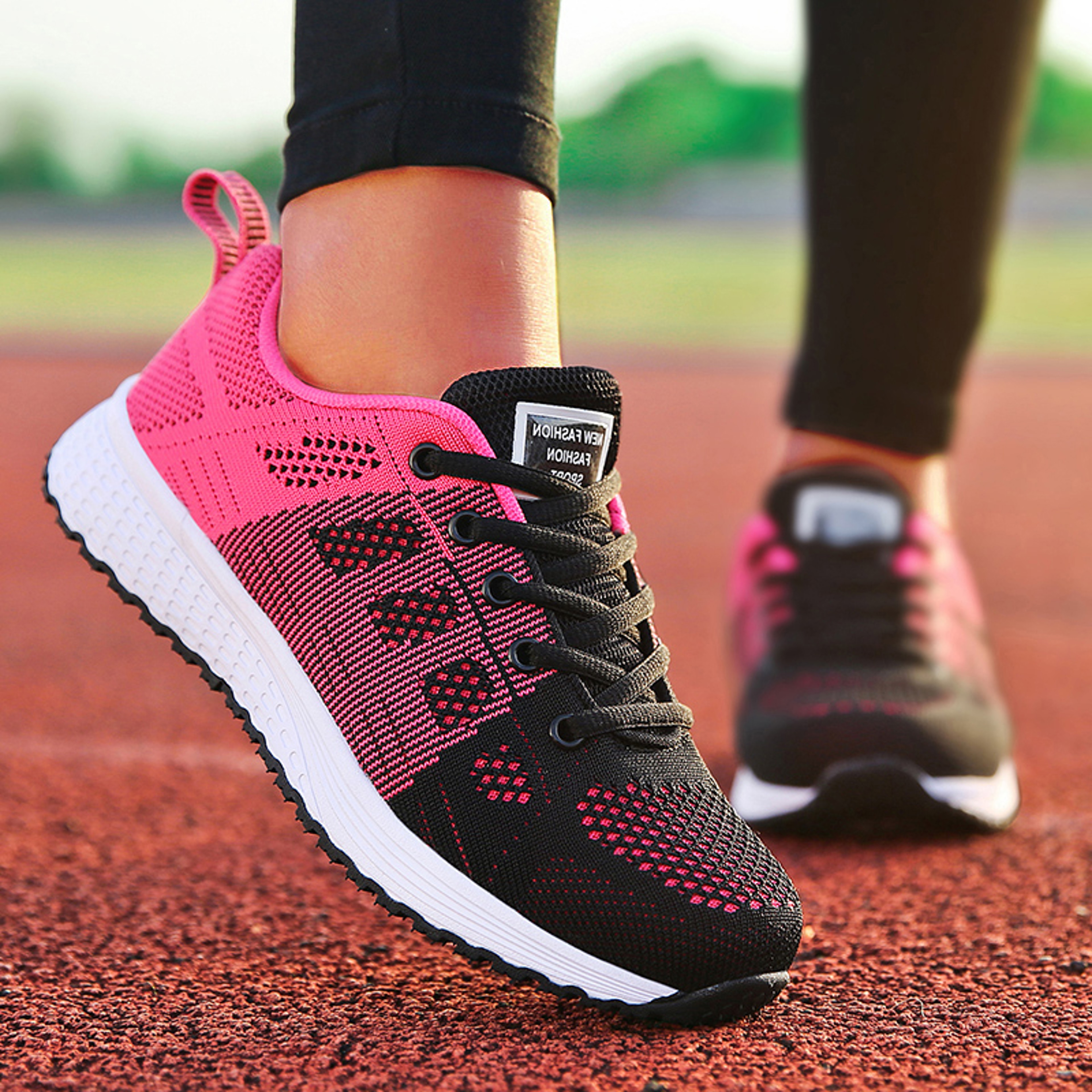 Lightweight Fashion New Womens Sneakers Mesh Fabric LaceUp Tenis Feminino Walking Shoes For Women 1