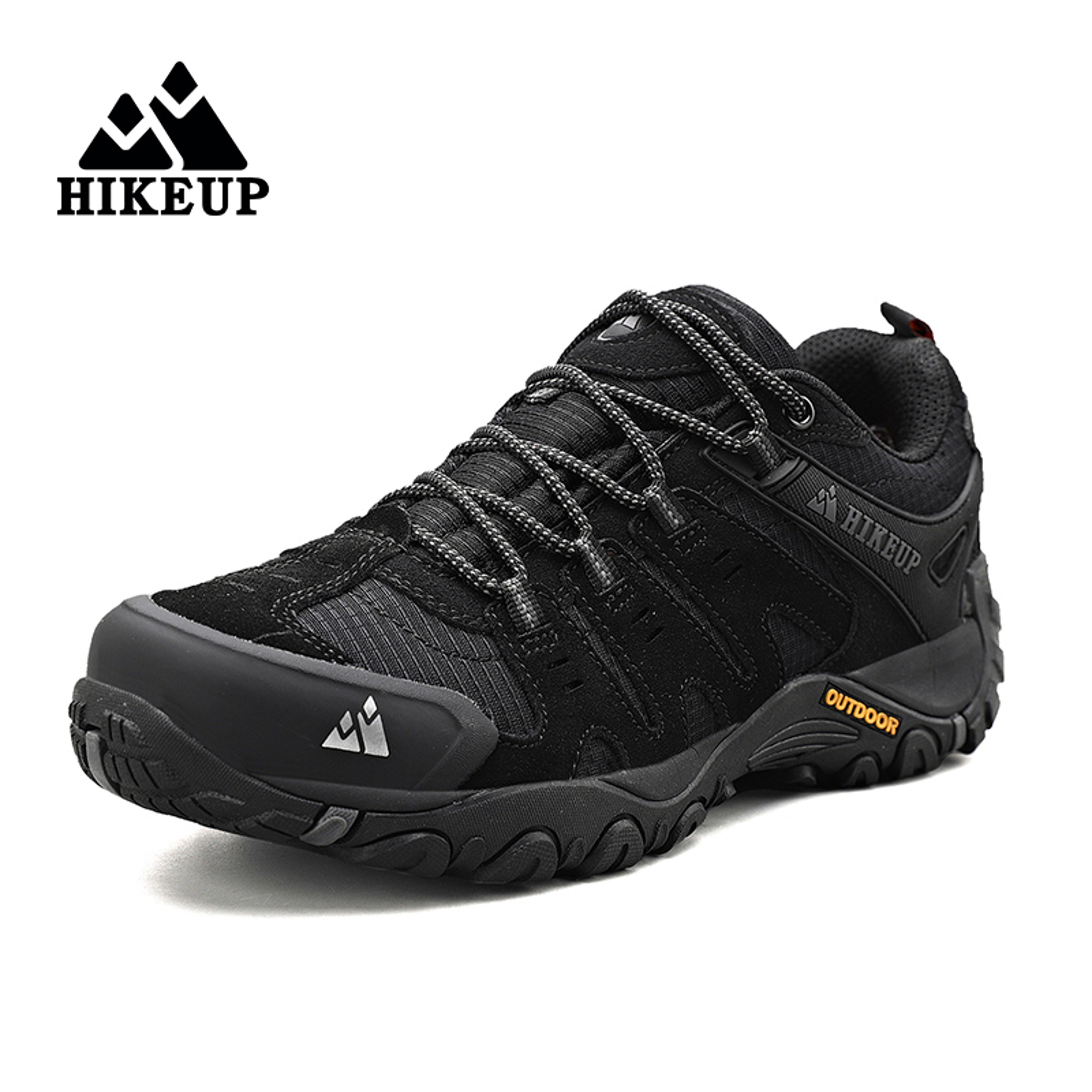 HIKEUP Mens Hiking Shoes Suede Leather Outdoor Shoes Wearresistant Men Trekking Walking Hunting Tac 5