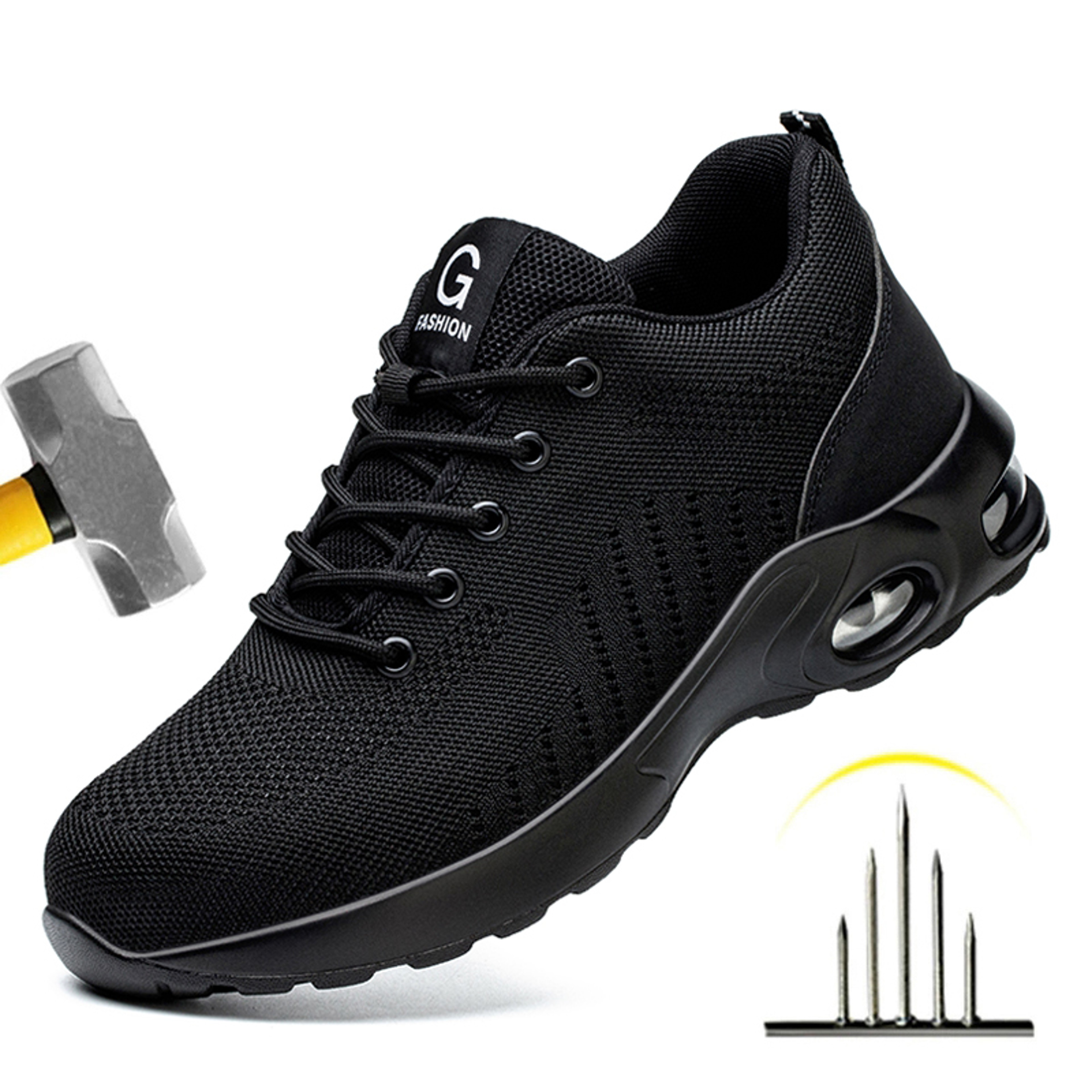 Mens Steel Toe Safety Boots AntiSmash Indestructible Work Sneakers  Tactical Work Shoes For AllDay  5