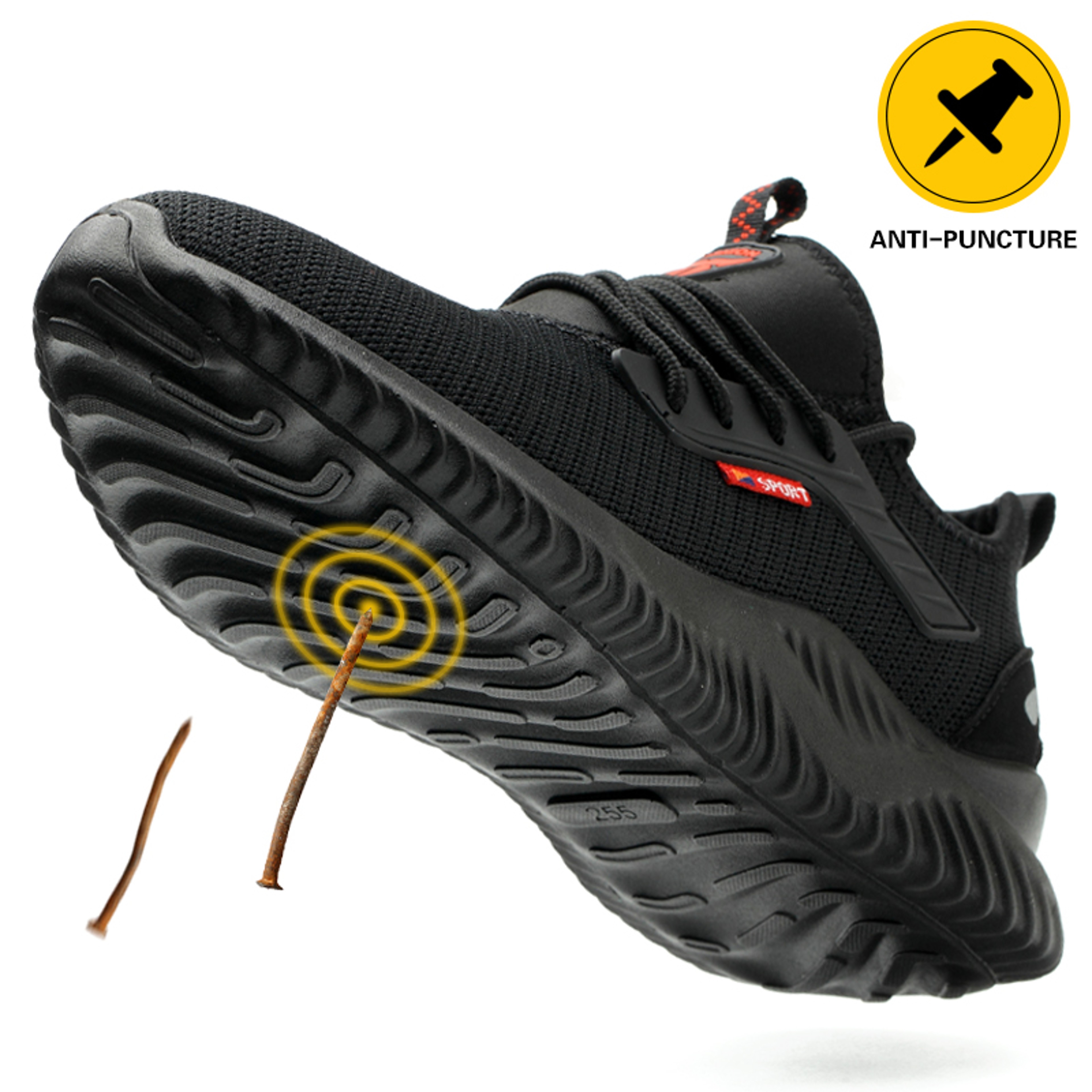 Mens Steel Toe Safety Shoes AntiSmash PunctureProof Work Sneakers Lightweight Indestructible Tactic 4