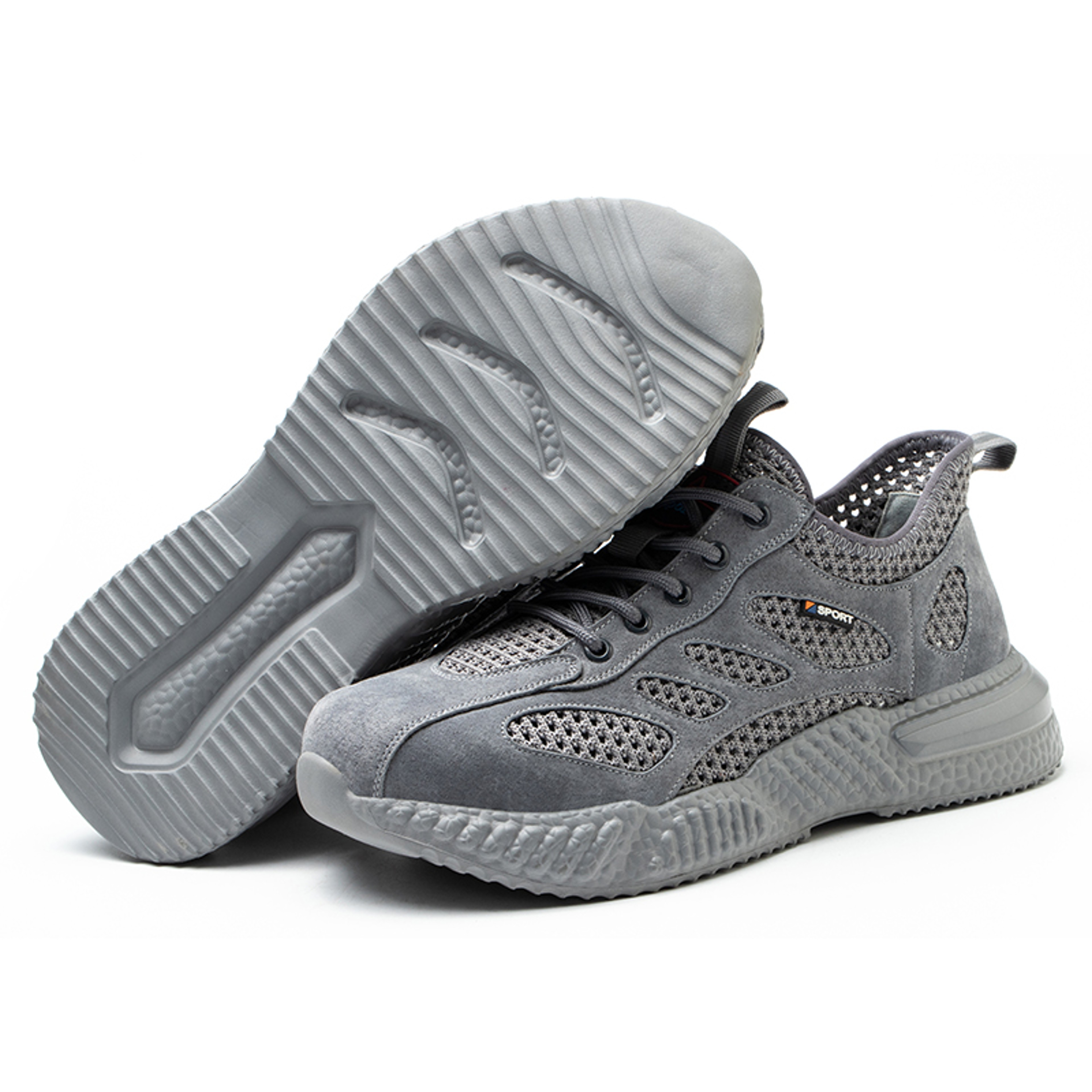 Breathable Lightweight Steel Toe Work Shoes For Men Summer Safety Shoes With Protection  Mesh Desig 4