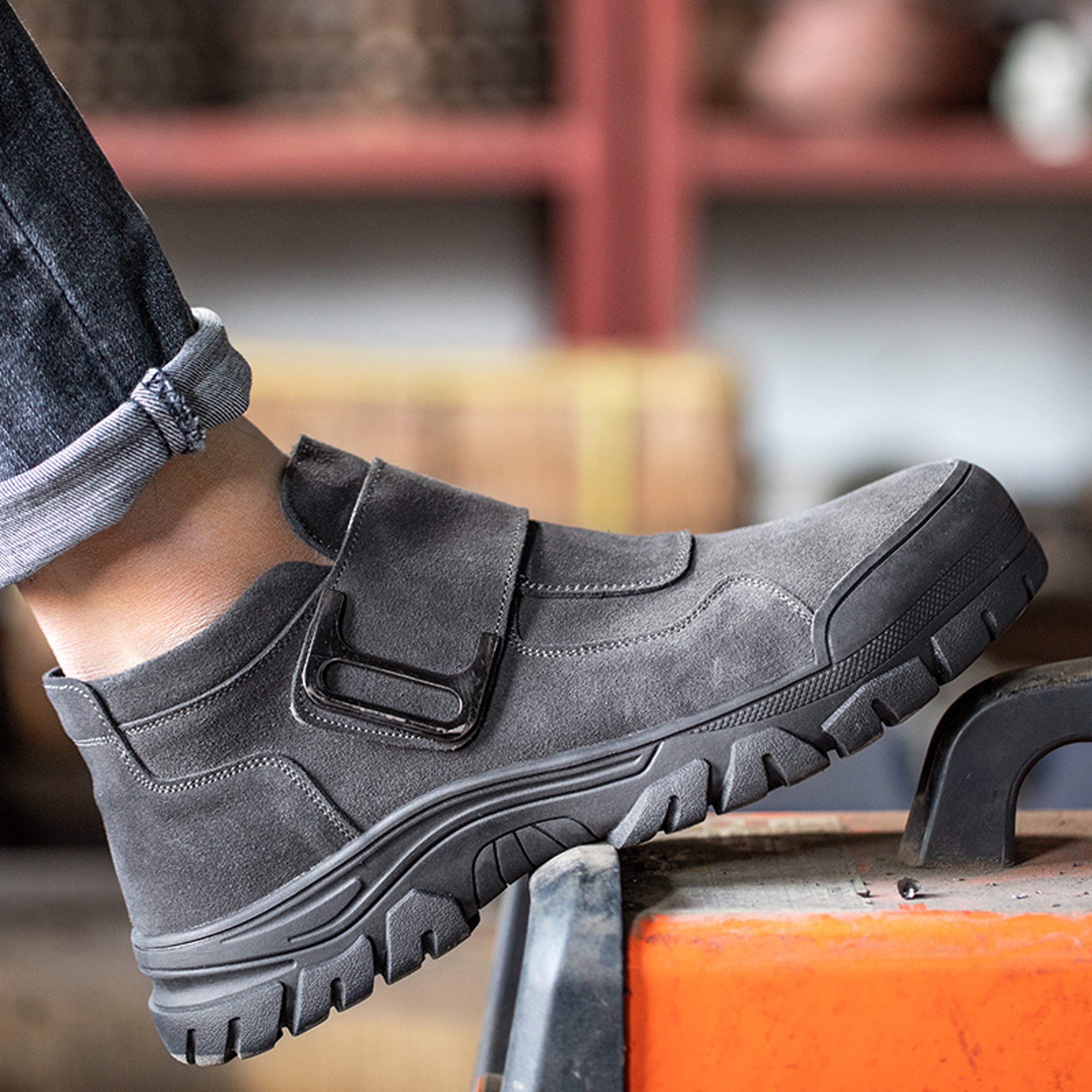 Indestructible Men Work Safety Shoes with Steel Toe, Anti-Smashing Puncture Proof Construction Boots for Heavy-Duty – view 2
