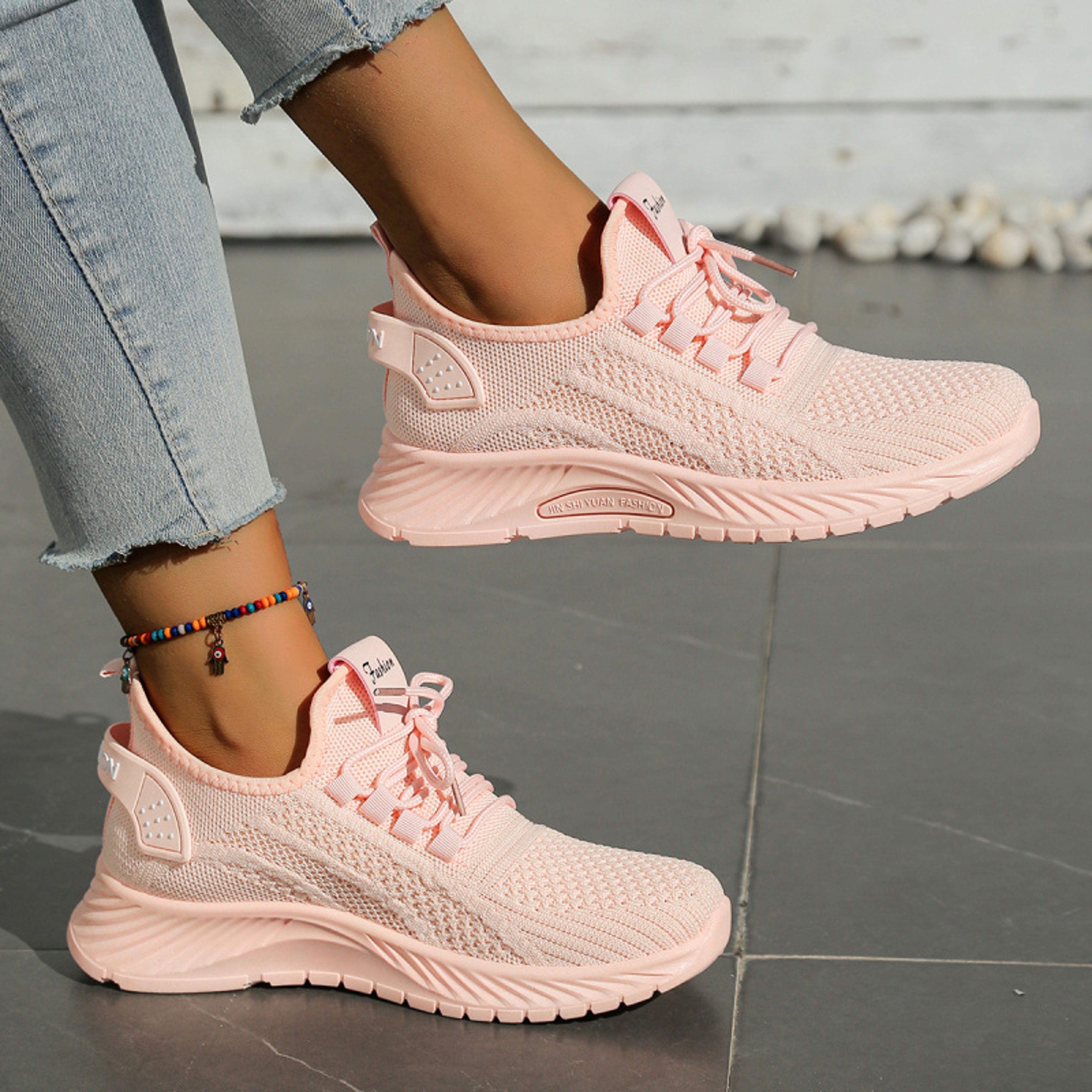 Trendy Fly Weaving Women Shoes, New Fashion Leisure Sports Single Shoes Wholesale Factory Casual Sneakers – view 5