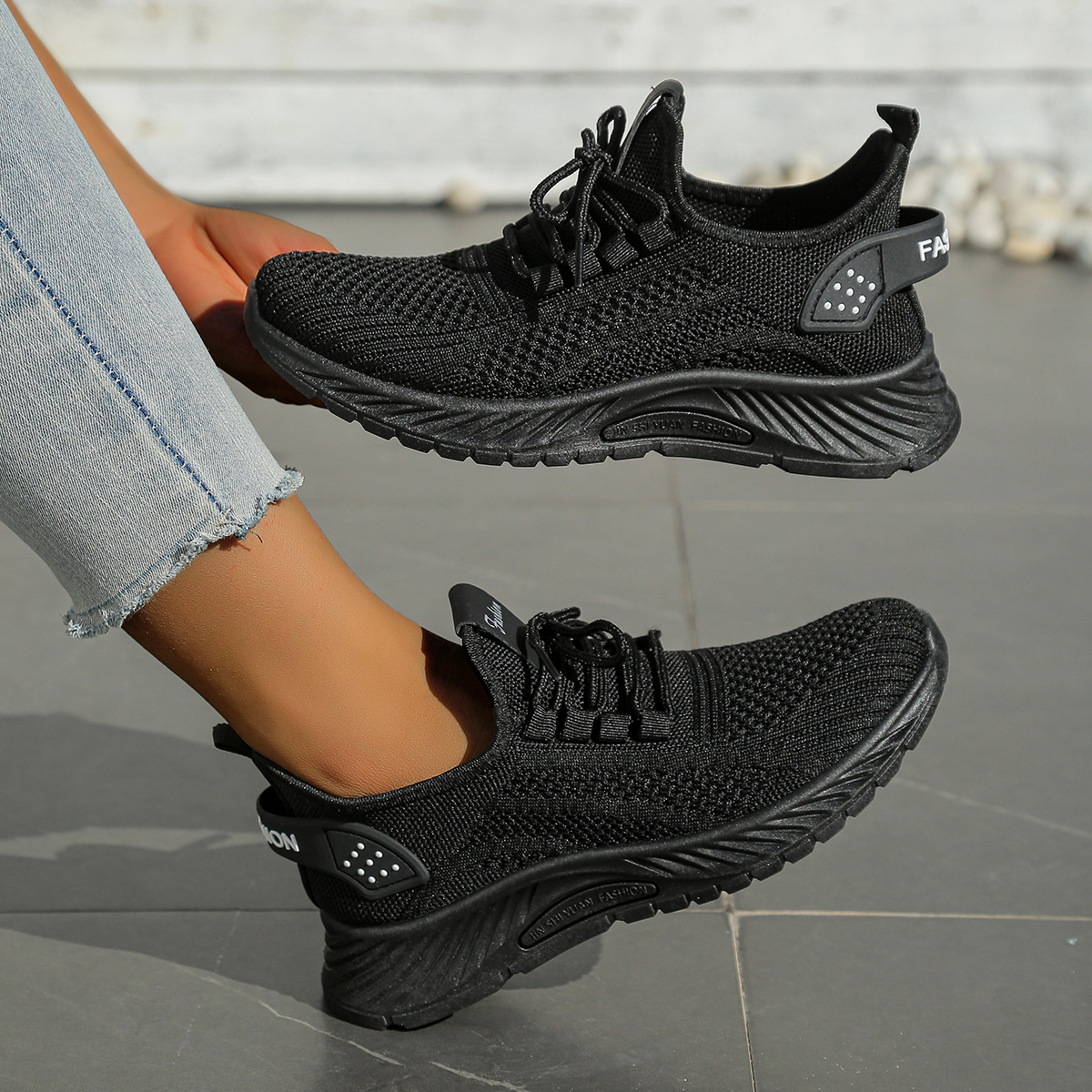 Trendy Fly Weaving Women Shoes, New Fashion Leisure Sports Single Shoes Wholesale Factory Casual Sneakers – view 9