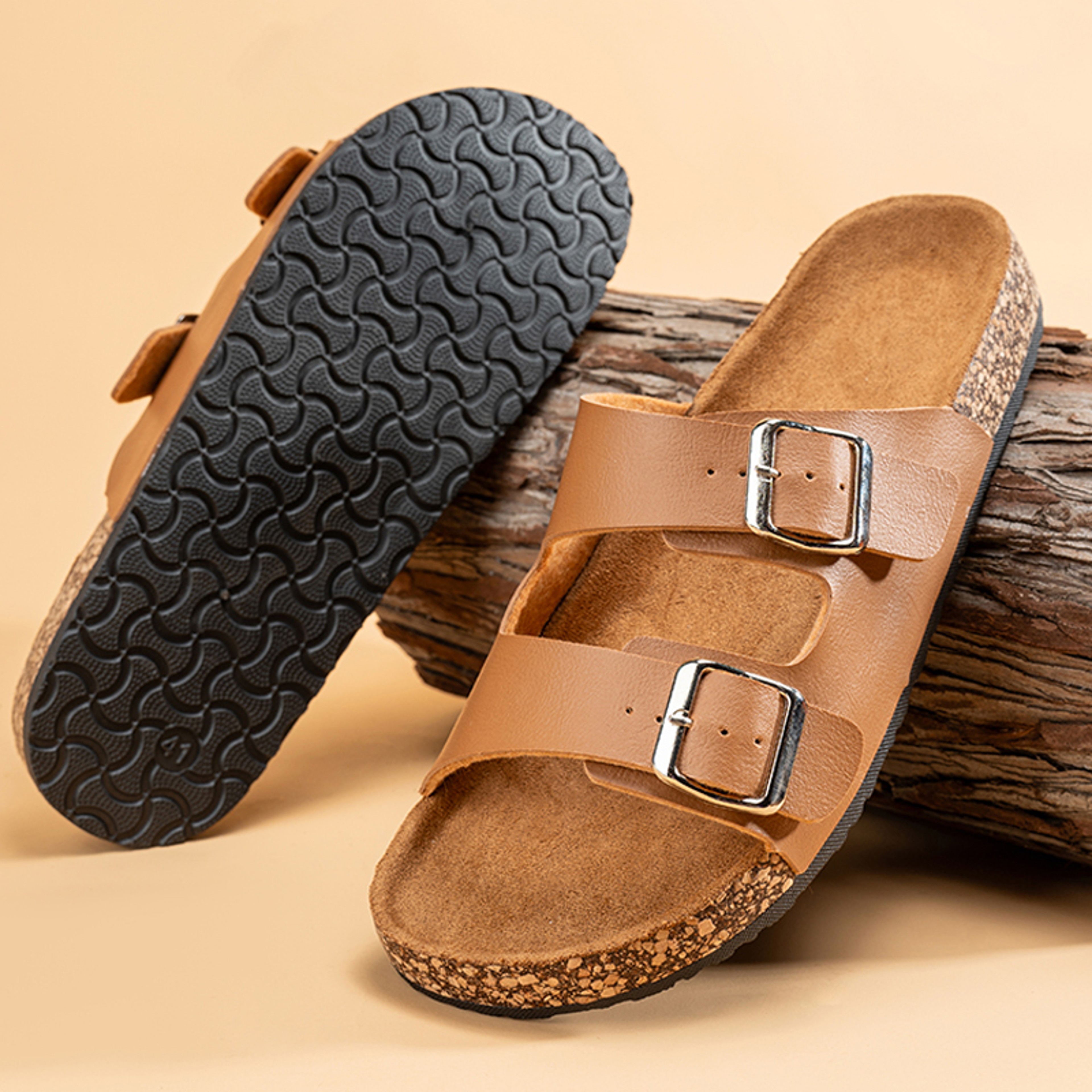 Comfortable Fashion Classic Slippers For Men Lightweight Summer Cork Sandals For Outdoor Wear 2
