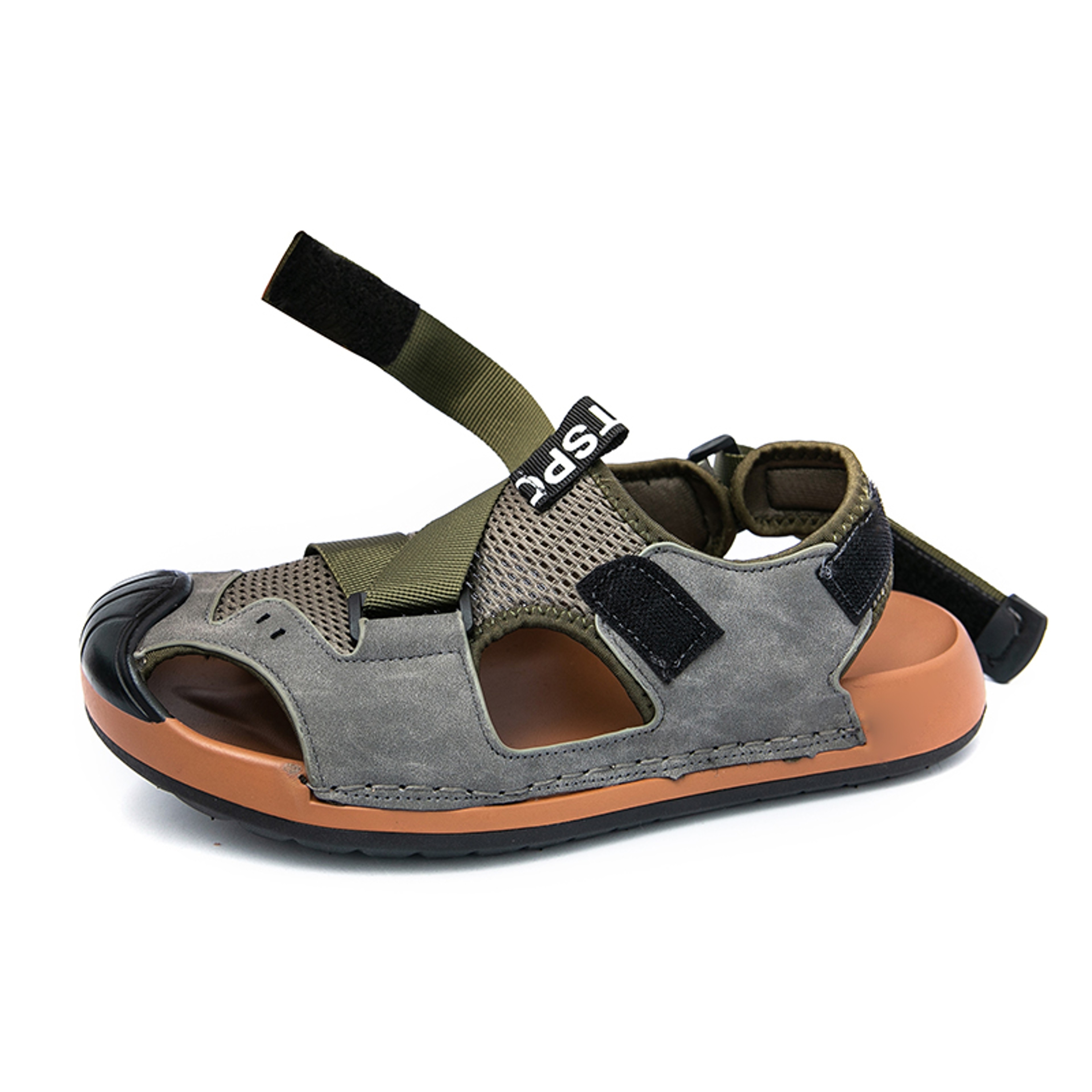 Breathable Summer Outdoor Leather Men Sandals Waterproof Casual Shoes For Men AntiCollision Beach F 3