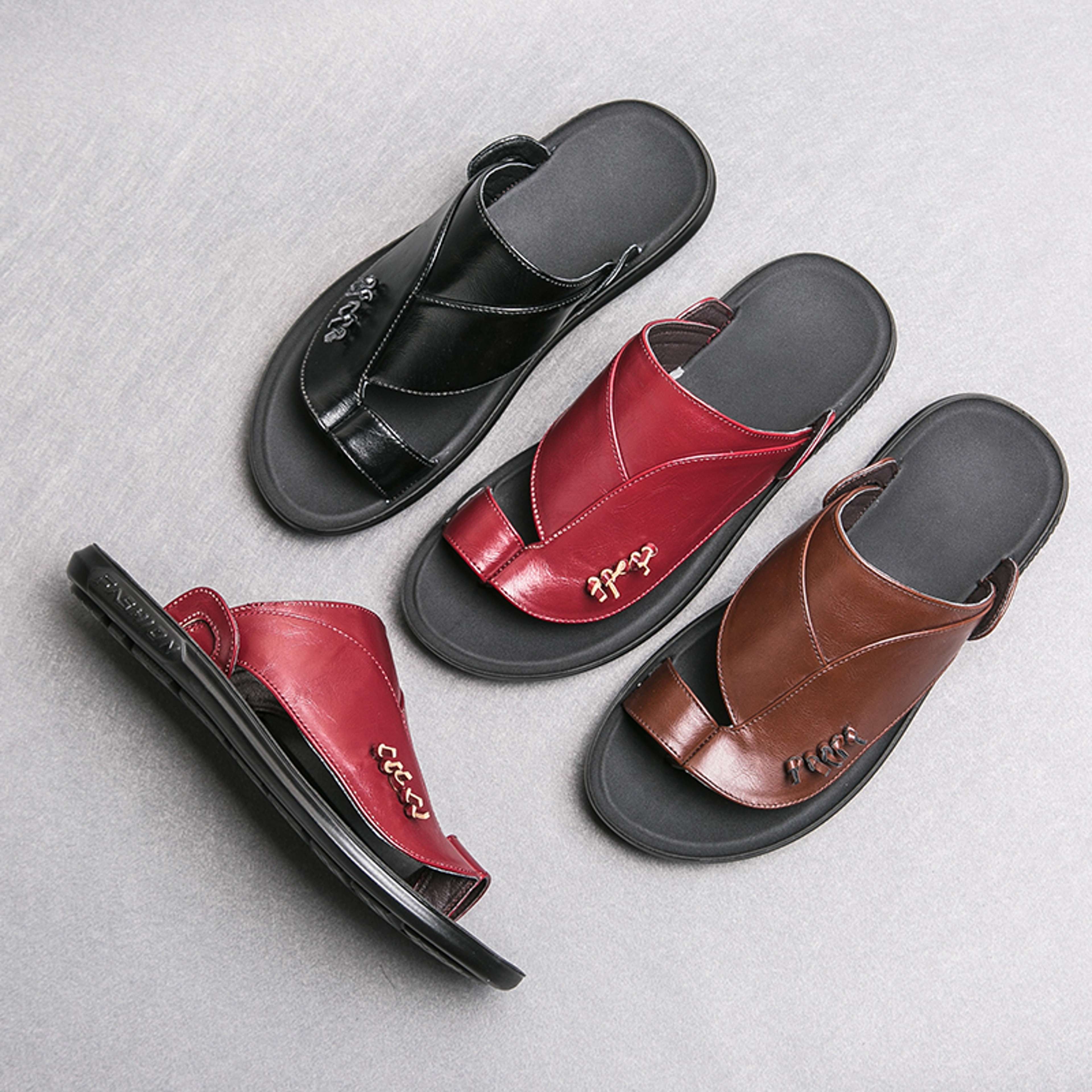Stylish Mens Leather Sandals For Summer Business Soft NonSlip Comfortable Casual Outdoor Beach Shoe 0