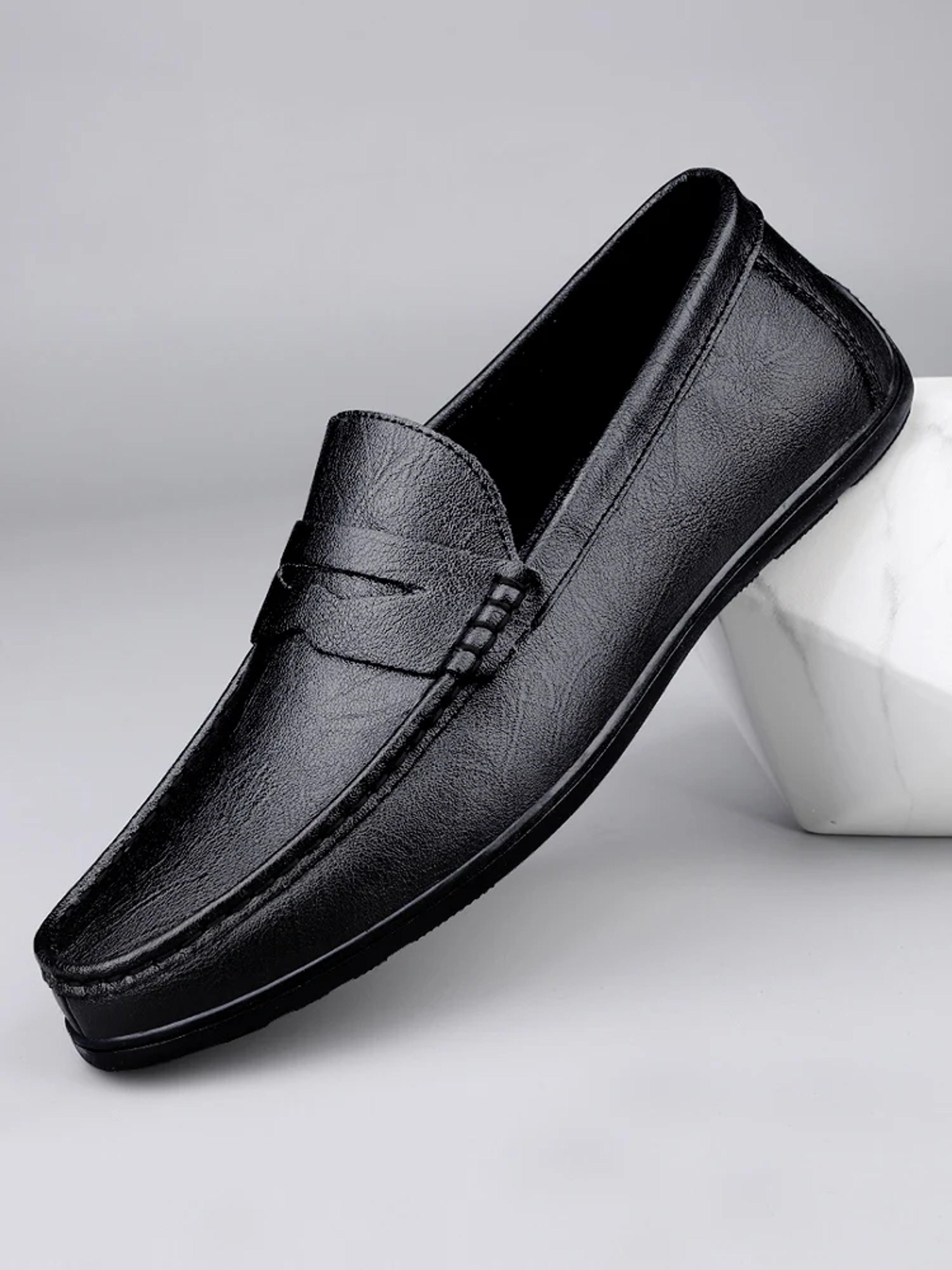 Luxury Genuine Leather Men Casual Shoes Breathable Formal Dress Loafers  SlipOn Boat Shoes For Styl 6