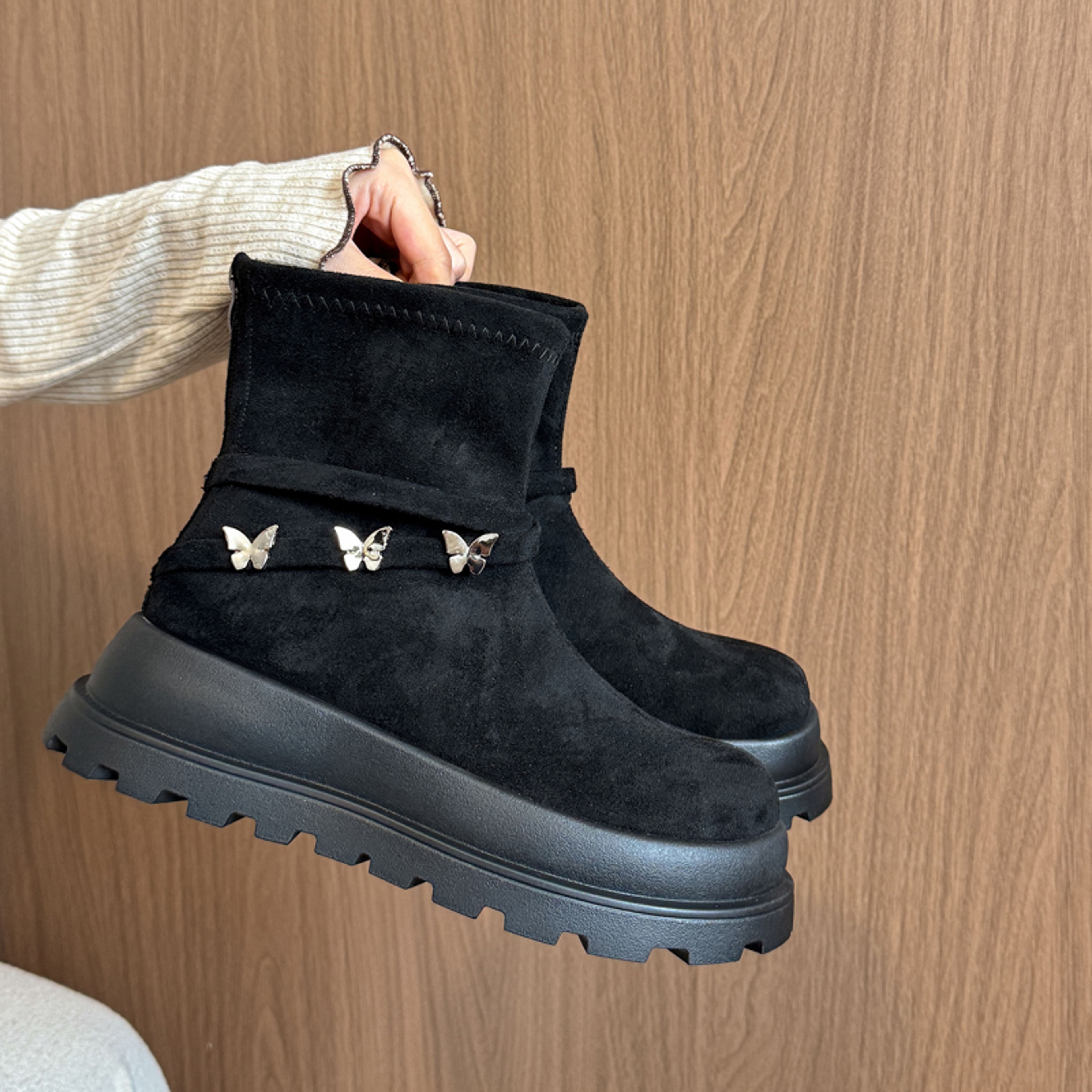 Stylish Autumn Winter Thick Bottom Woman Ankle Boot Lightweight Fashion Platform Ladies Short Booti 5