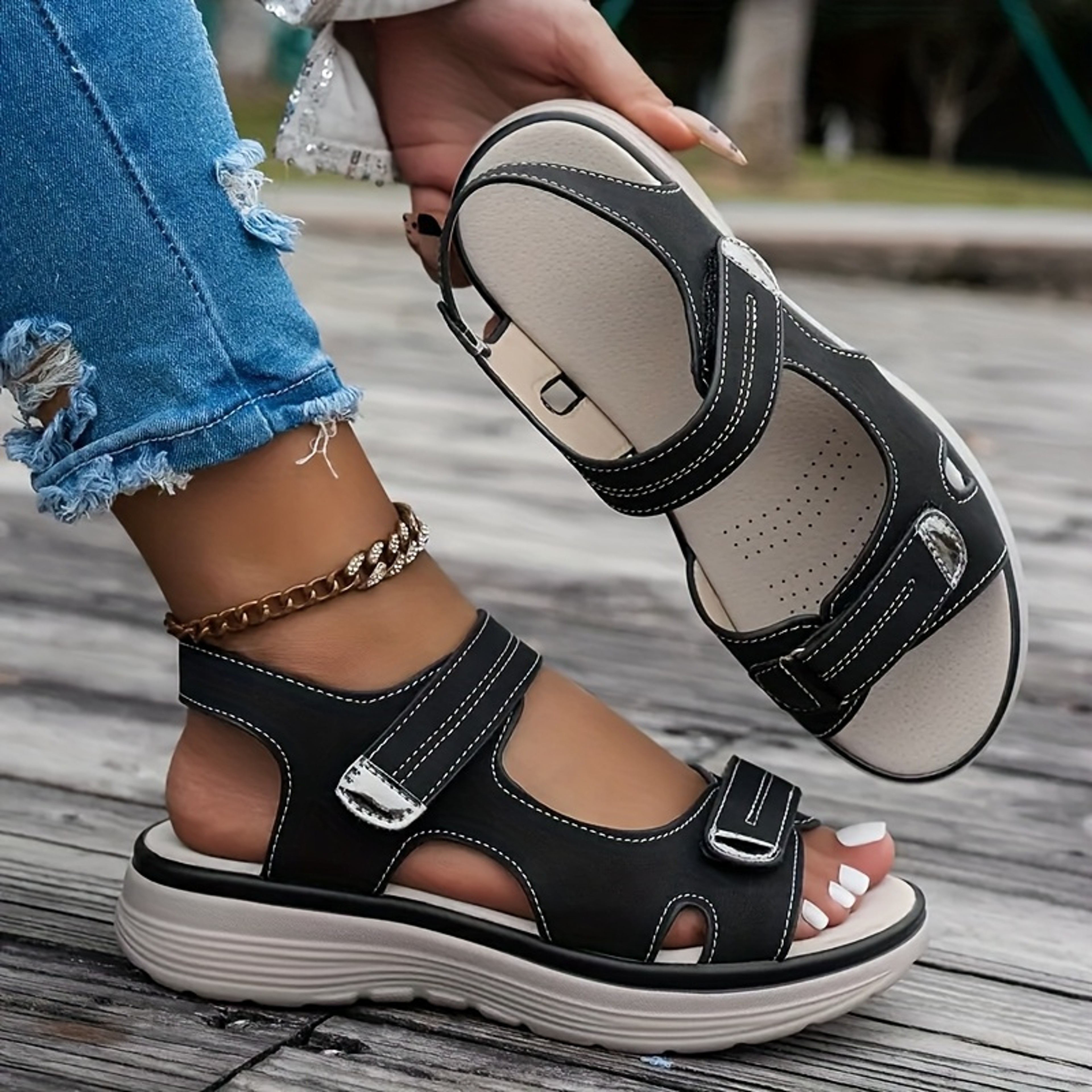 Durable New Summer Sandals for Women, Travel Outdoor Beach Slippers, Fashion Platform Ladies Sandal Shoes – view 4