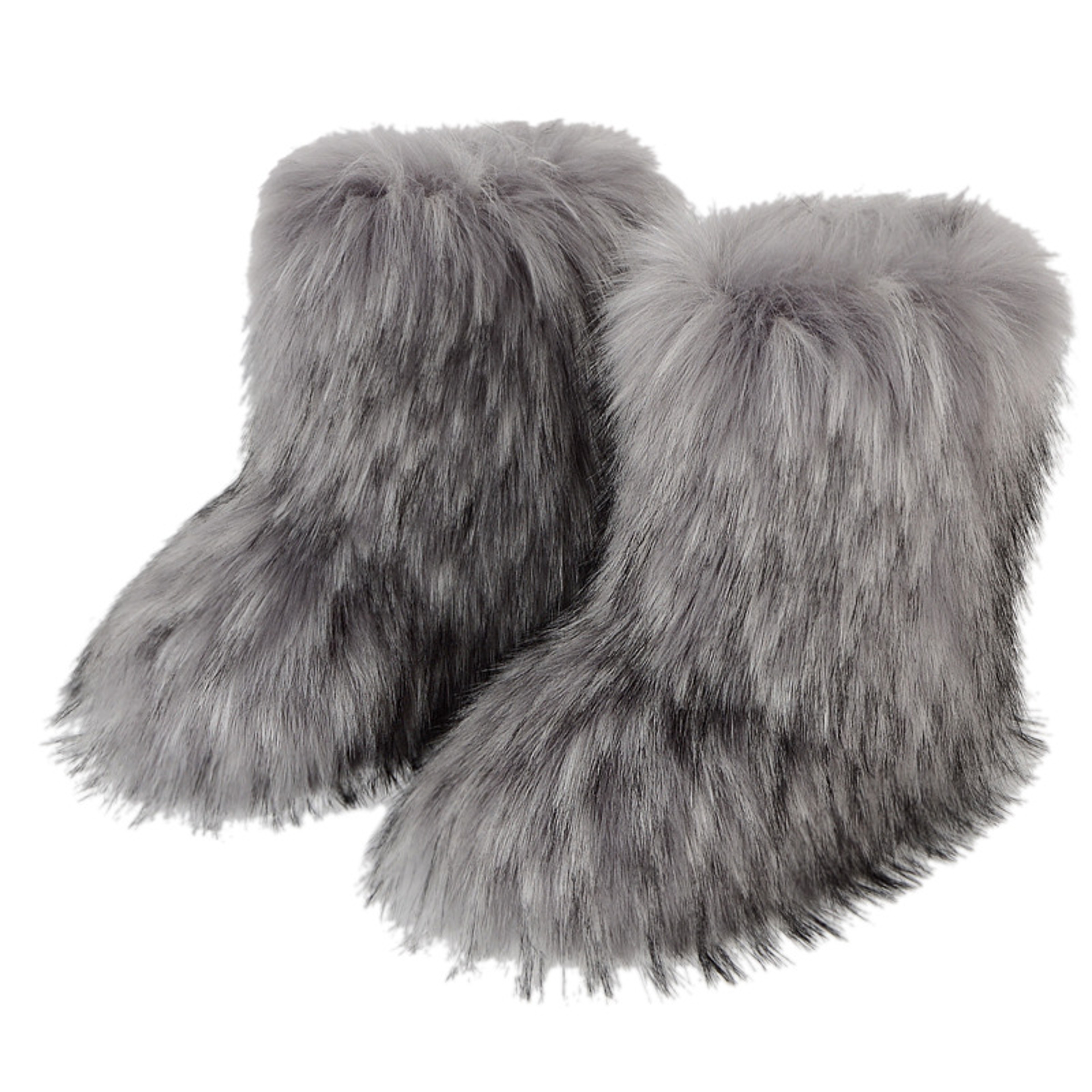 Fashion Luxury Women Faux Fur Boots, Warm Fluffy Mid Calf Snow Boots, Plush Winter Furry Boots for Comfort & Style – view 2