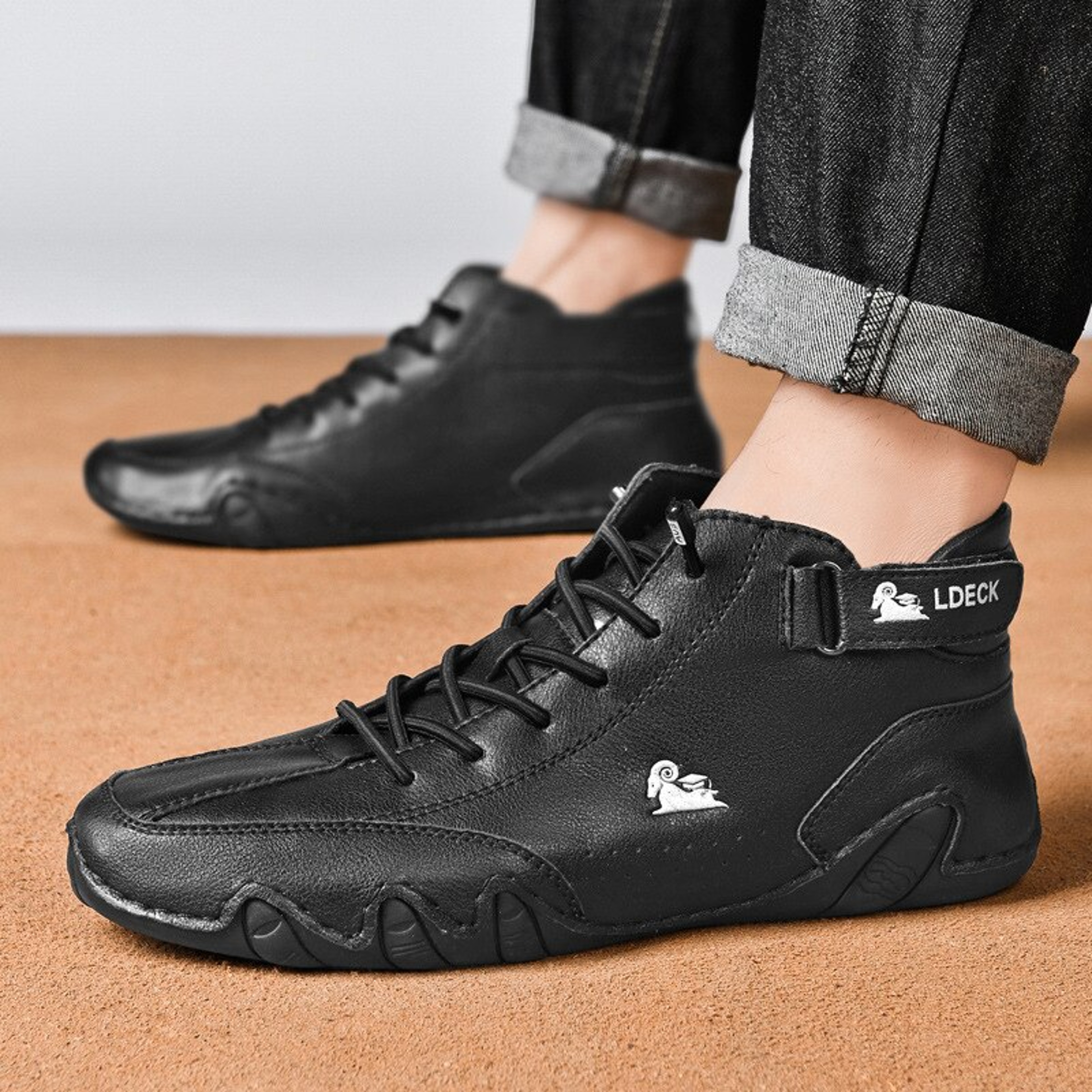 Waterproof Men Boots, Casual Motorcycle Winter Shoes & High Top Sneakers, Premium Luxury Footwear for Cold Weather – view 2