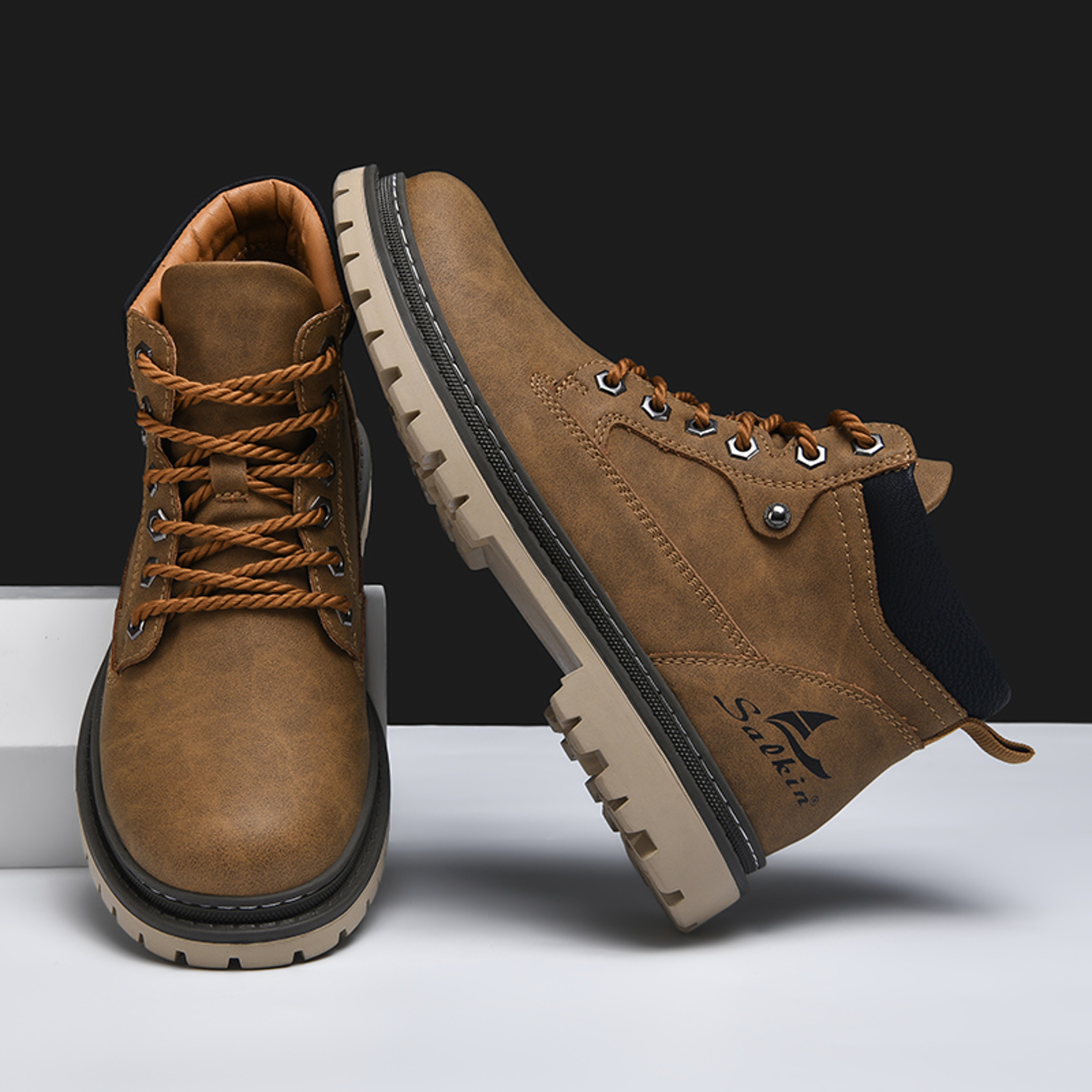 Premium Handmade Men Boots Leather Ankle Winter Shoes For Hiking Outdoor Work  Casual Wear With Ant 3