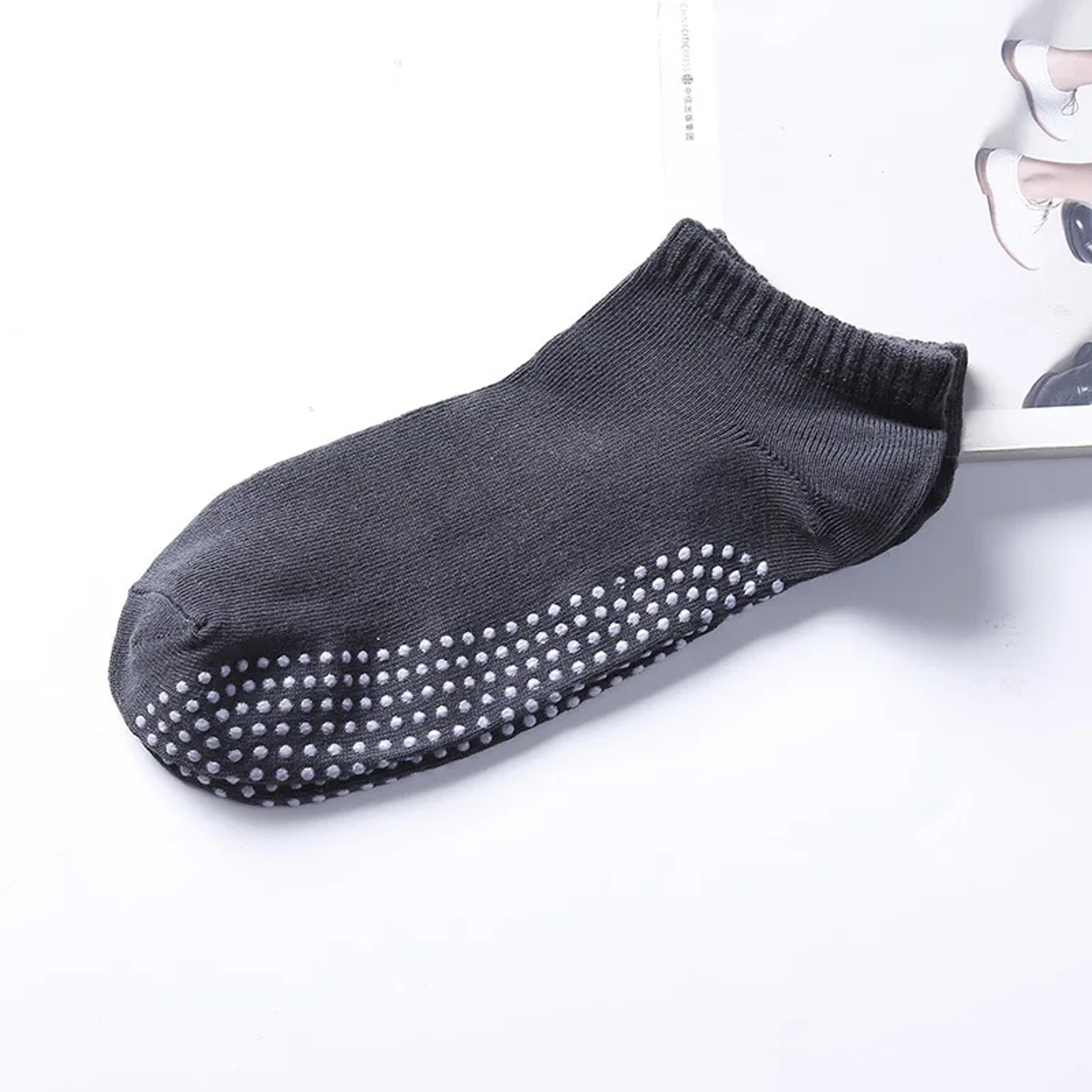 Mens Professional Silicone AntiSlip Yoga Socks Casual Breathable Sports Boat Socks Low Cut Ankle De 8