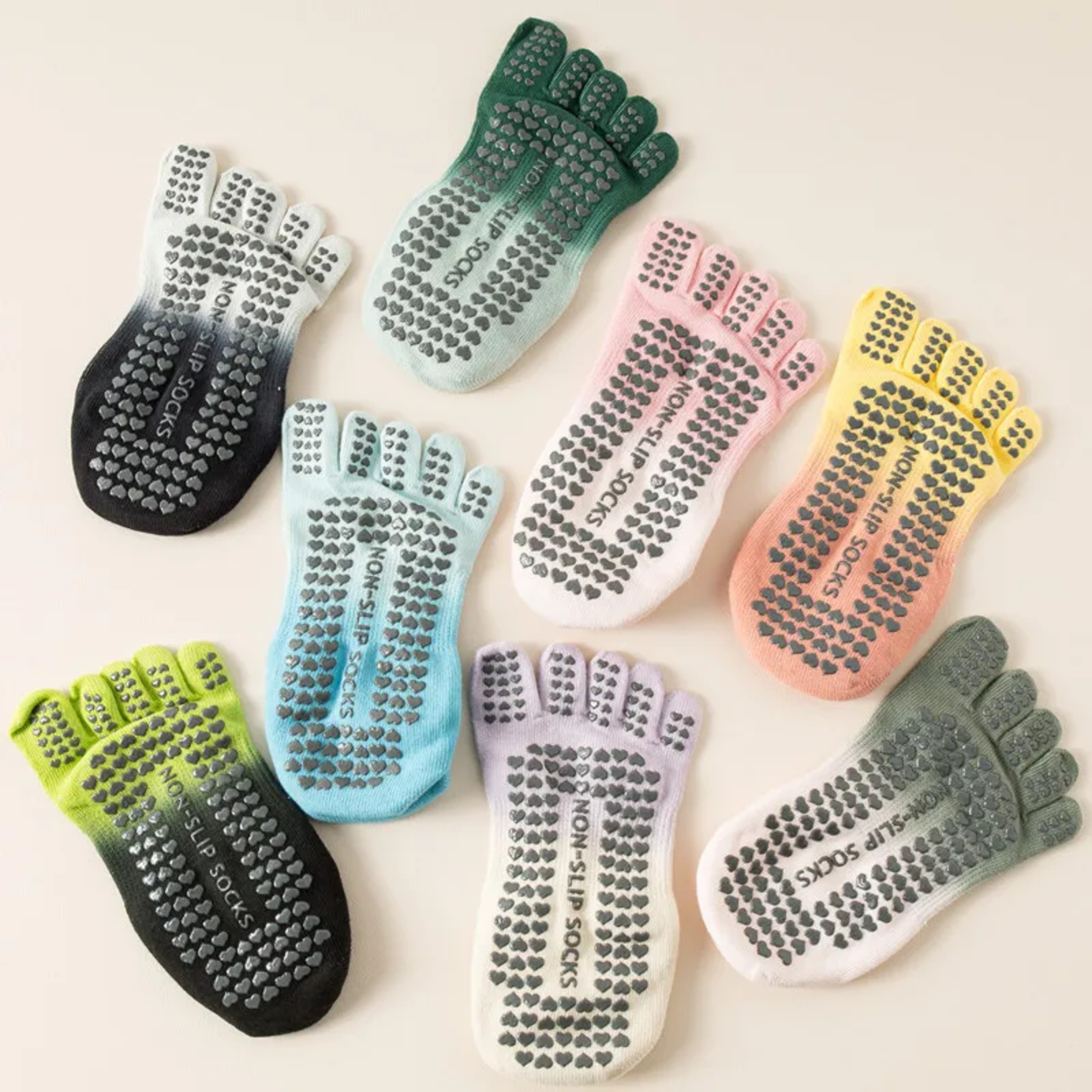 Professional Non-Slip Gradient Yoga Socks with Silicone Grip, Breathable Backless Five-Toe Pilates Socks for Indoor Fit – view 6