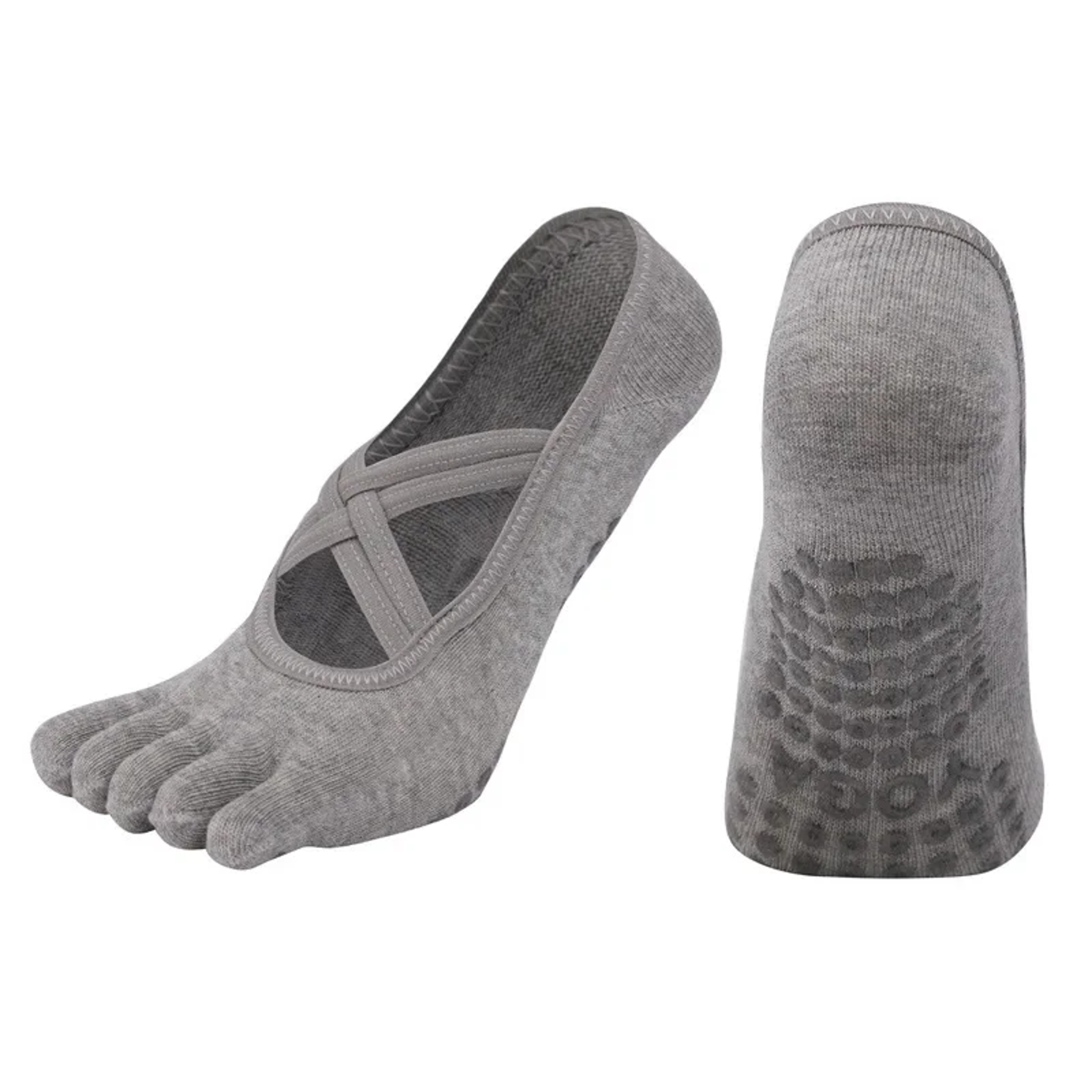 Womens Five-Finger Yoga Socks, Breathable Backless Pilates Socks with Anti-Slip Silicone Sole – view 7