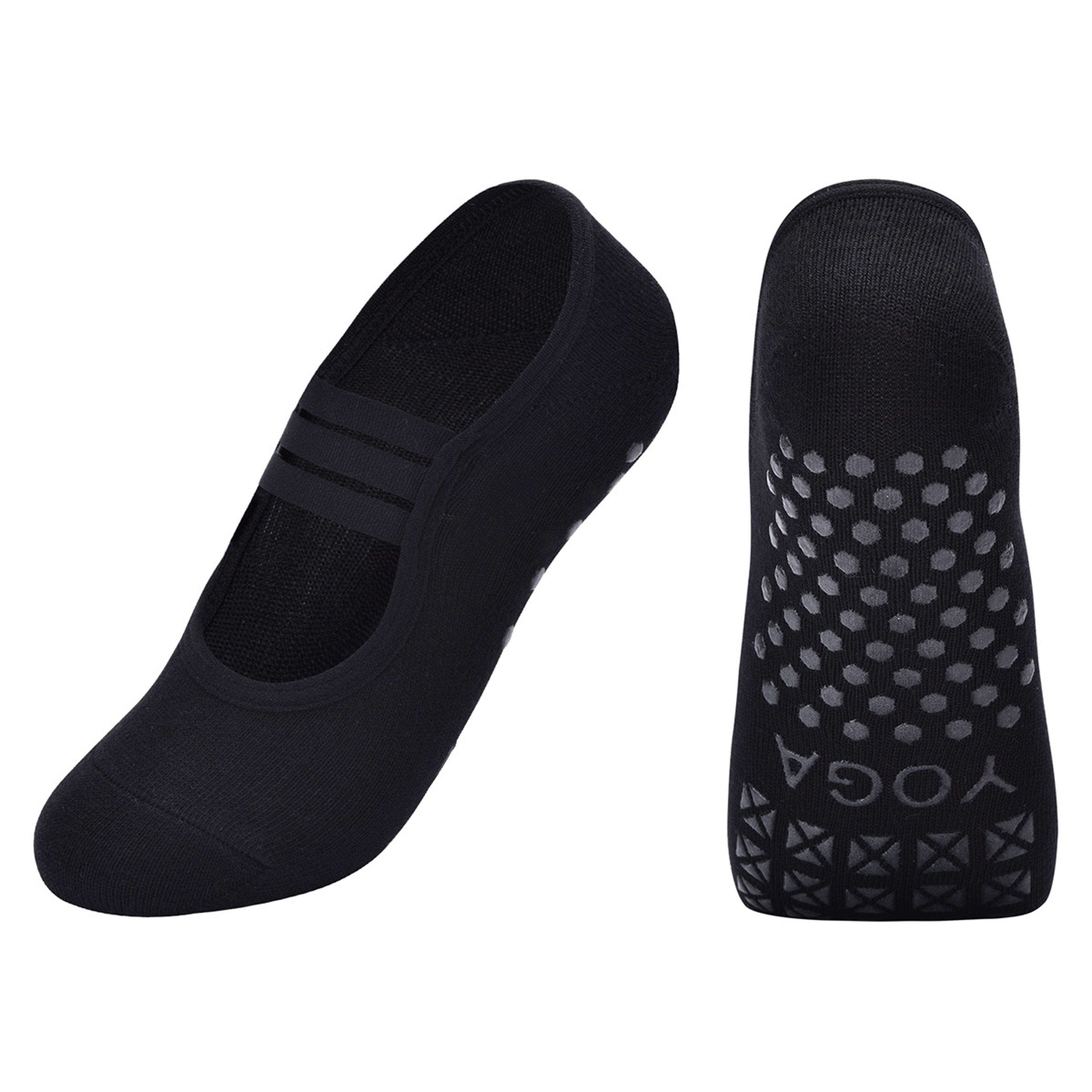 Professional Non-Slip Pilates Socks, Large Size Backless Breathable Yoga Socks for Women – view 15
