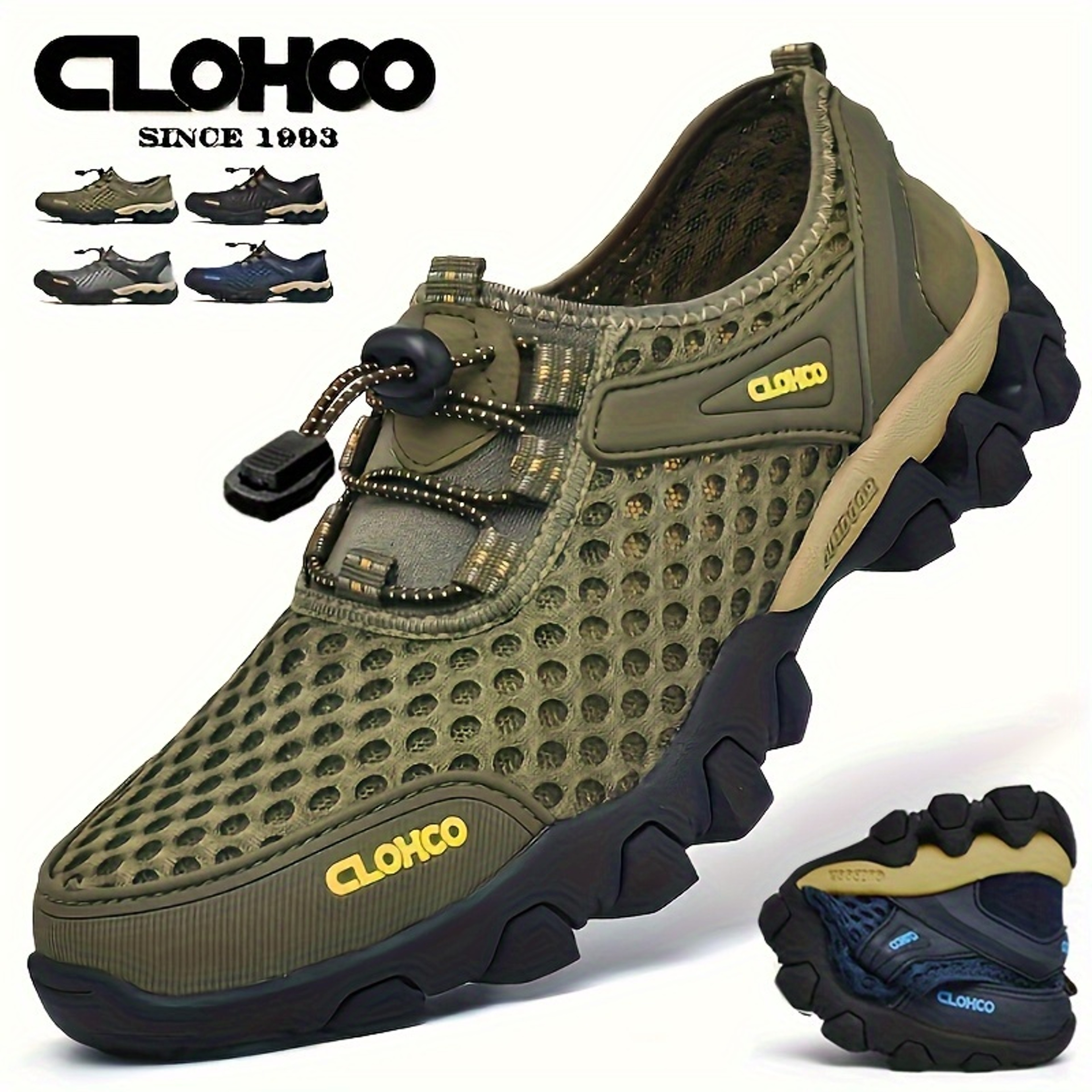 Mens Outdoor Camp Walking Shoes, Lightweight Mesh Sports Shoes with Non-Slip Rubber Soles for Summer Comfort – view 1