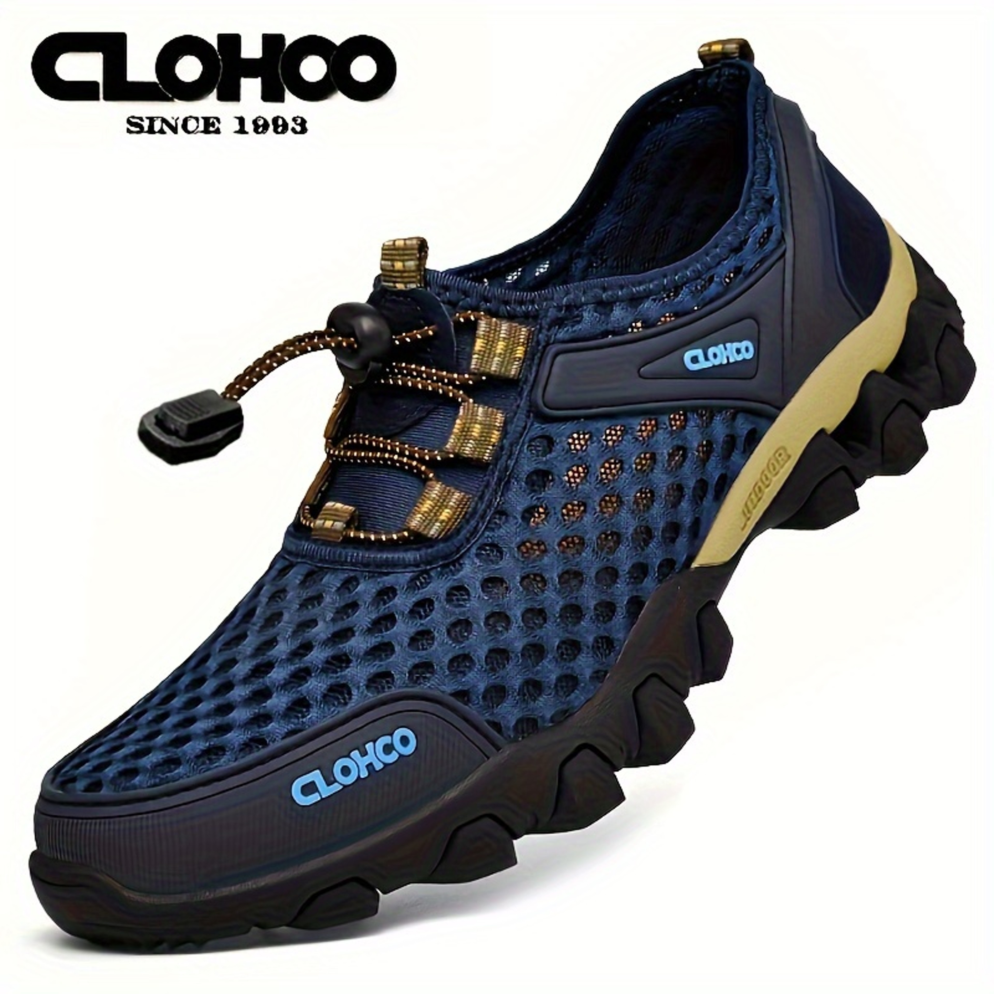 Mens Outdoor Camp Walking Shoes, Lightweight Mesh Sports Shoes with Non-Slip Rubber Soles for Summer Comfort – view 4
