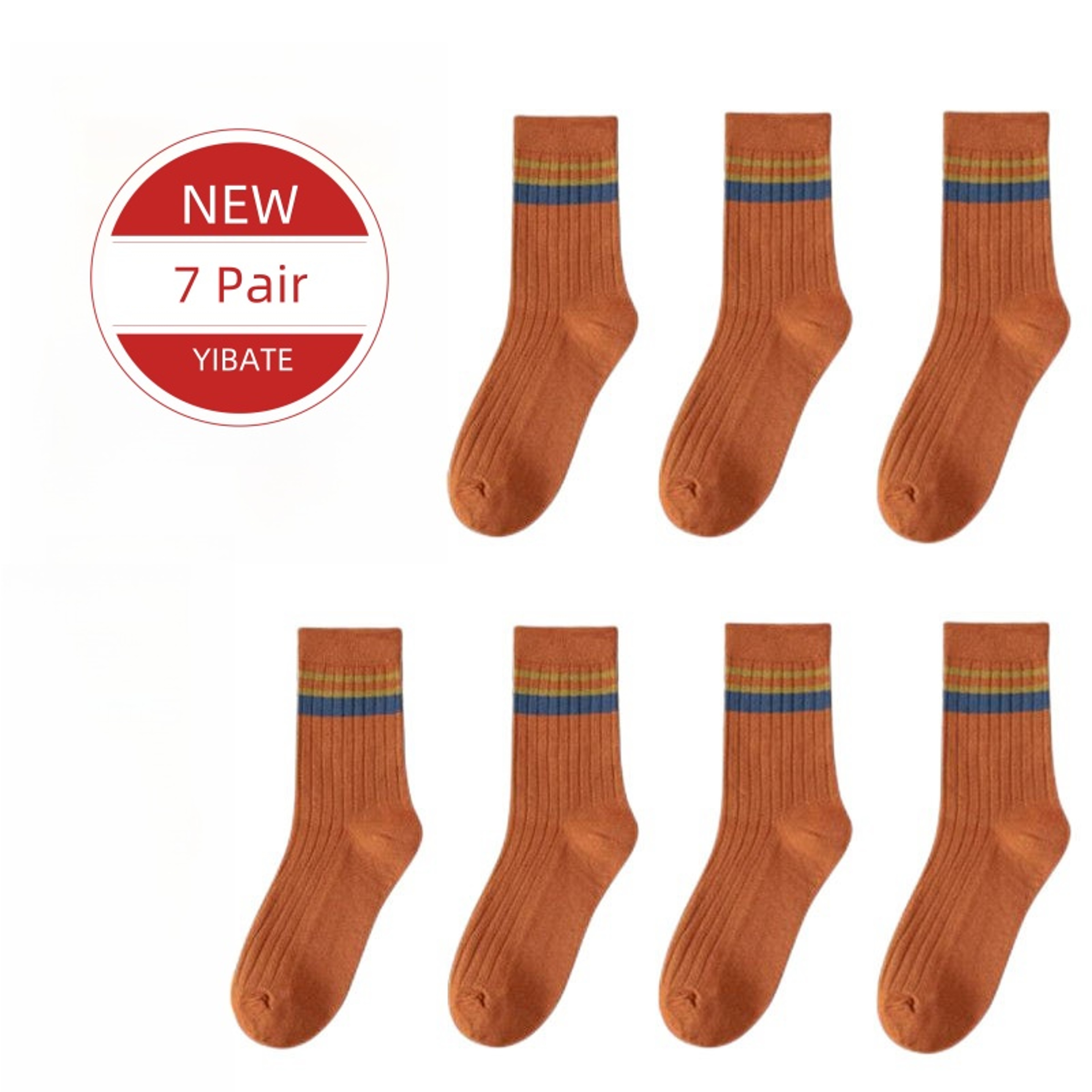 High-Quality Harajuku Retro Mens Striped Socks, Fashionable Casual Long Socks for Men, Comfortable Large Size – view 9