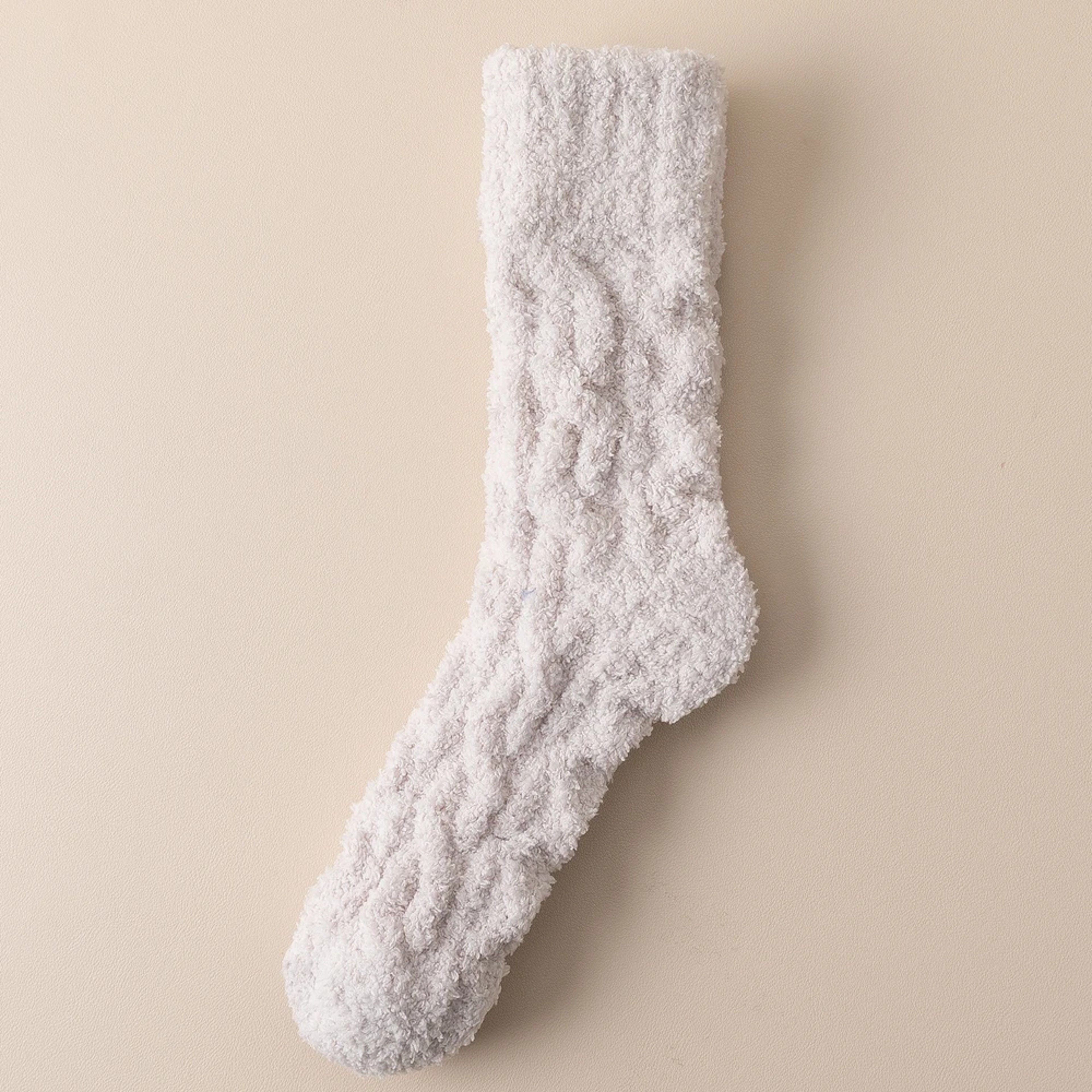 Mens Thick Warm Winter Socks HighQuality Coral Fleece Thermal Cozy Middle Tube Fluffy Sleeping Sock 9