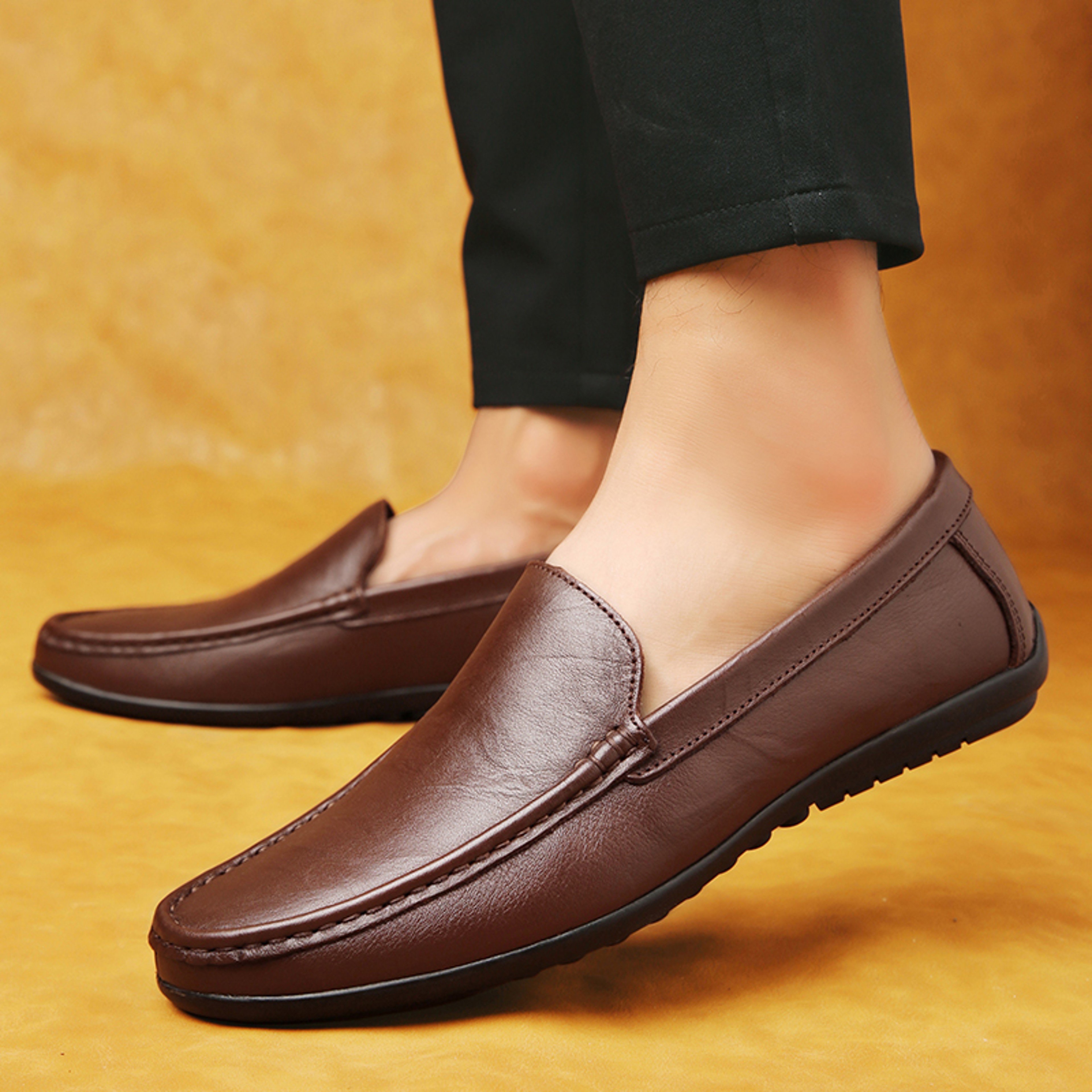 Mens Soft Genuine Leather Shoes Business Dress Shoes Comfortable Fashion Oxford Shoes 4
