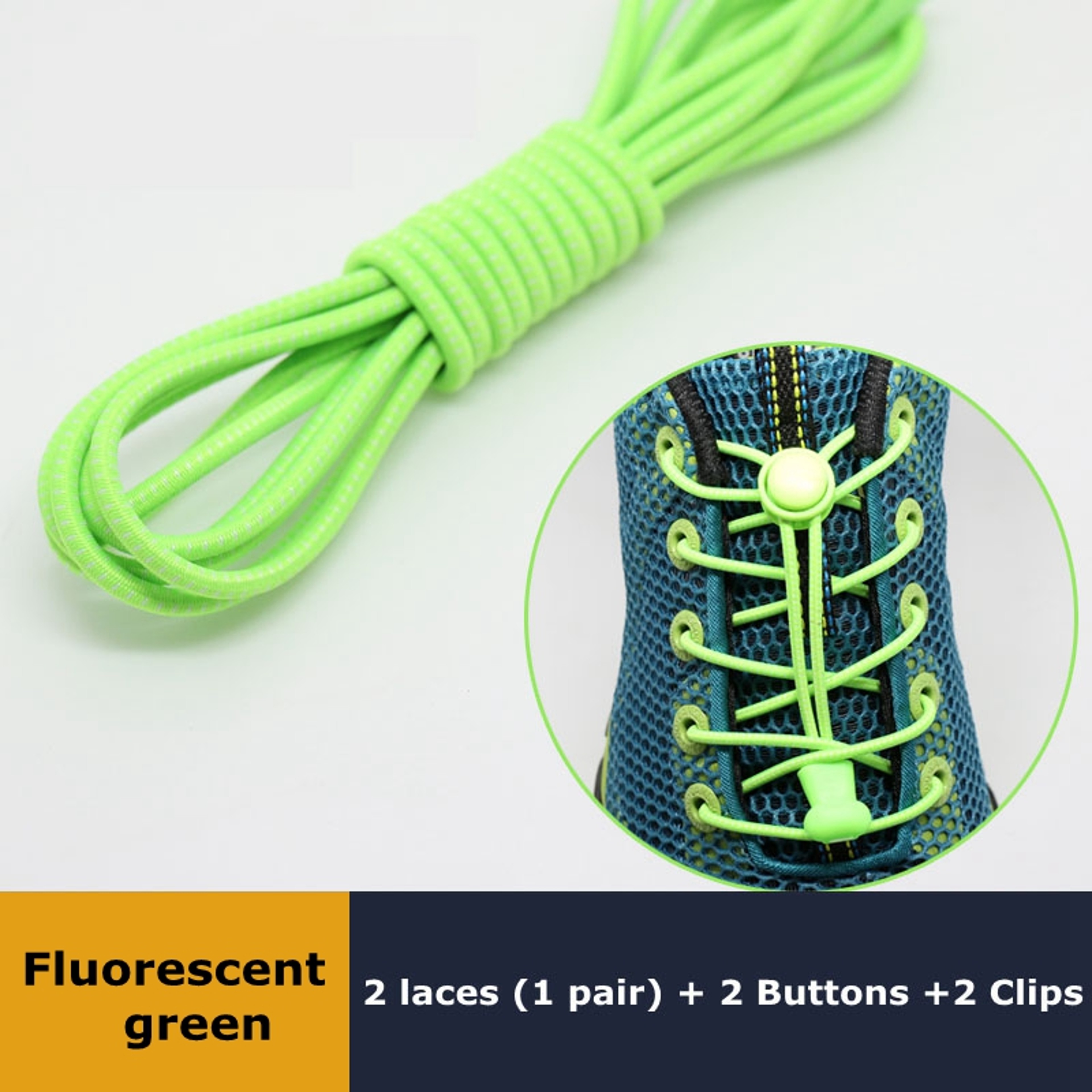 Elastic No Tie Shoelaces Quick Rubber Sneakers Lazy Laces Round Shoestrings Stretching Lock 23