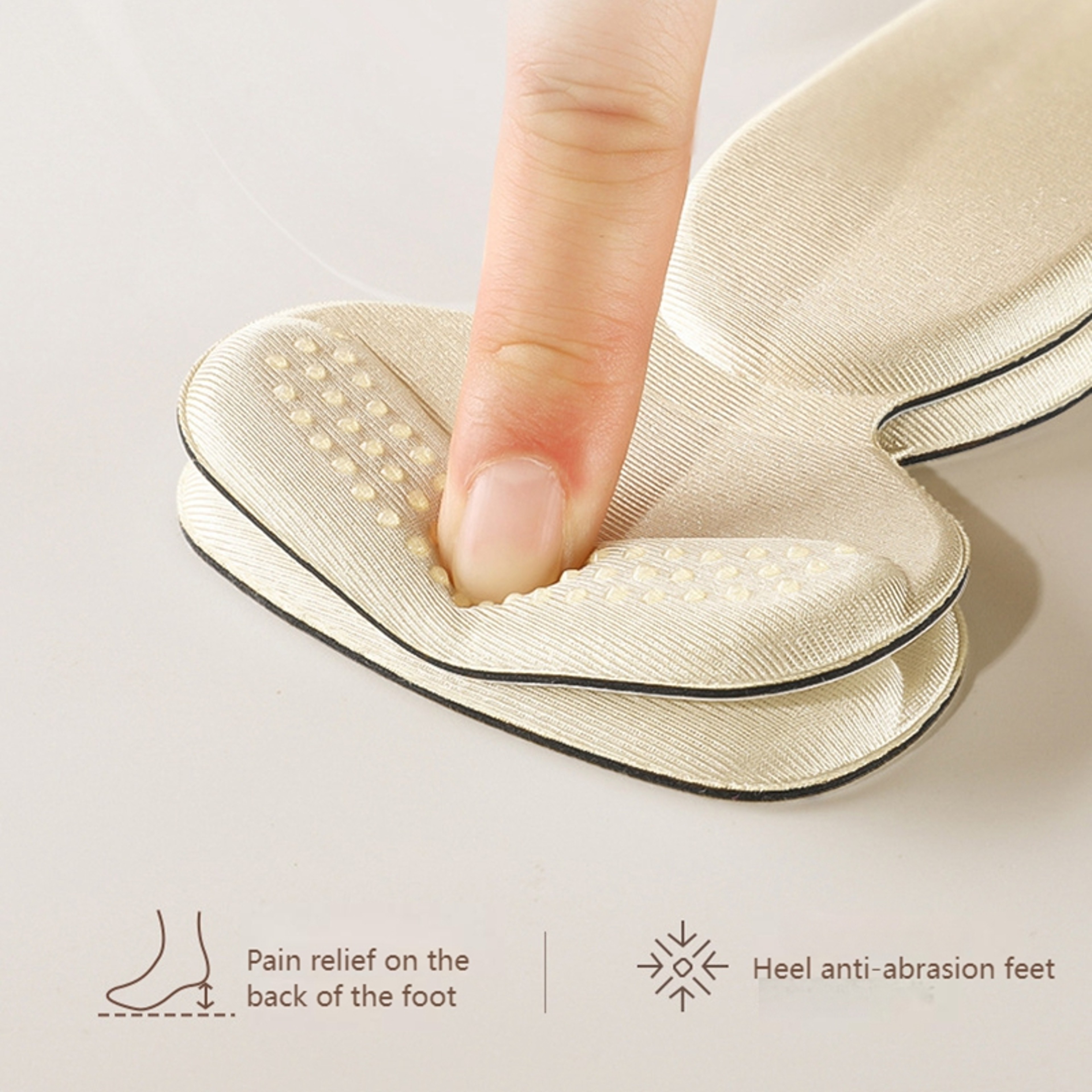 Heel Protector T Shape Sponge Shoe Cushion, High Heel Inserts, Heel Pads, Shoe Adjuster for Women, Comfortable Insoles – view 6