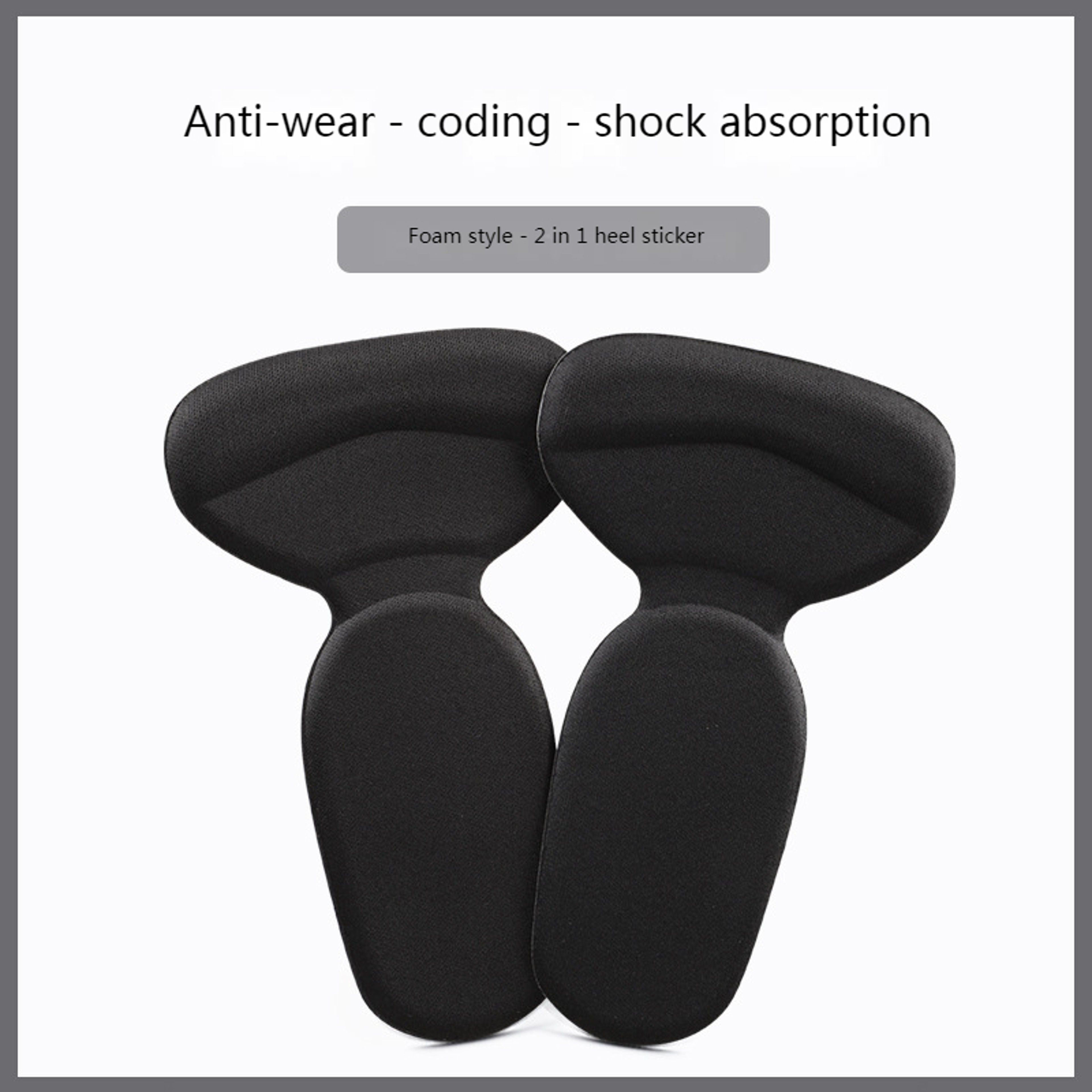 Heel Protector T Shape Sponge Shoe Cushion, High Heel Inserts, Heel Pads, Shoe Adjuster for Women, Comfortable Insoles – view 9