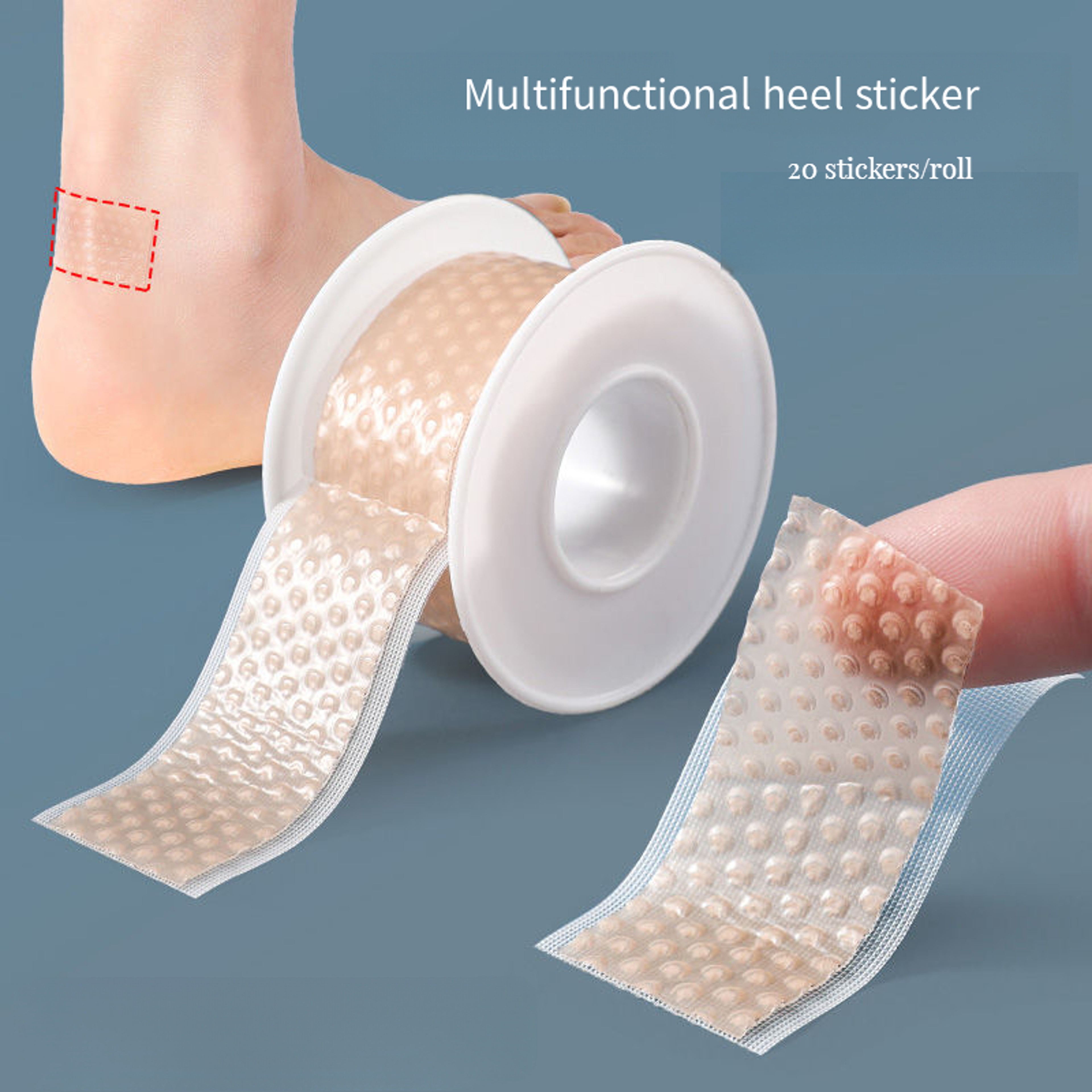 Heel Protector Inserts, Silicone Gel Heel Stickers, Invisible Foot Cushion Pads, Biomimetic Pain Relief Foot Care – view 2