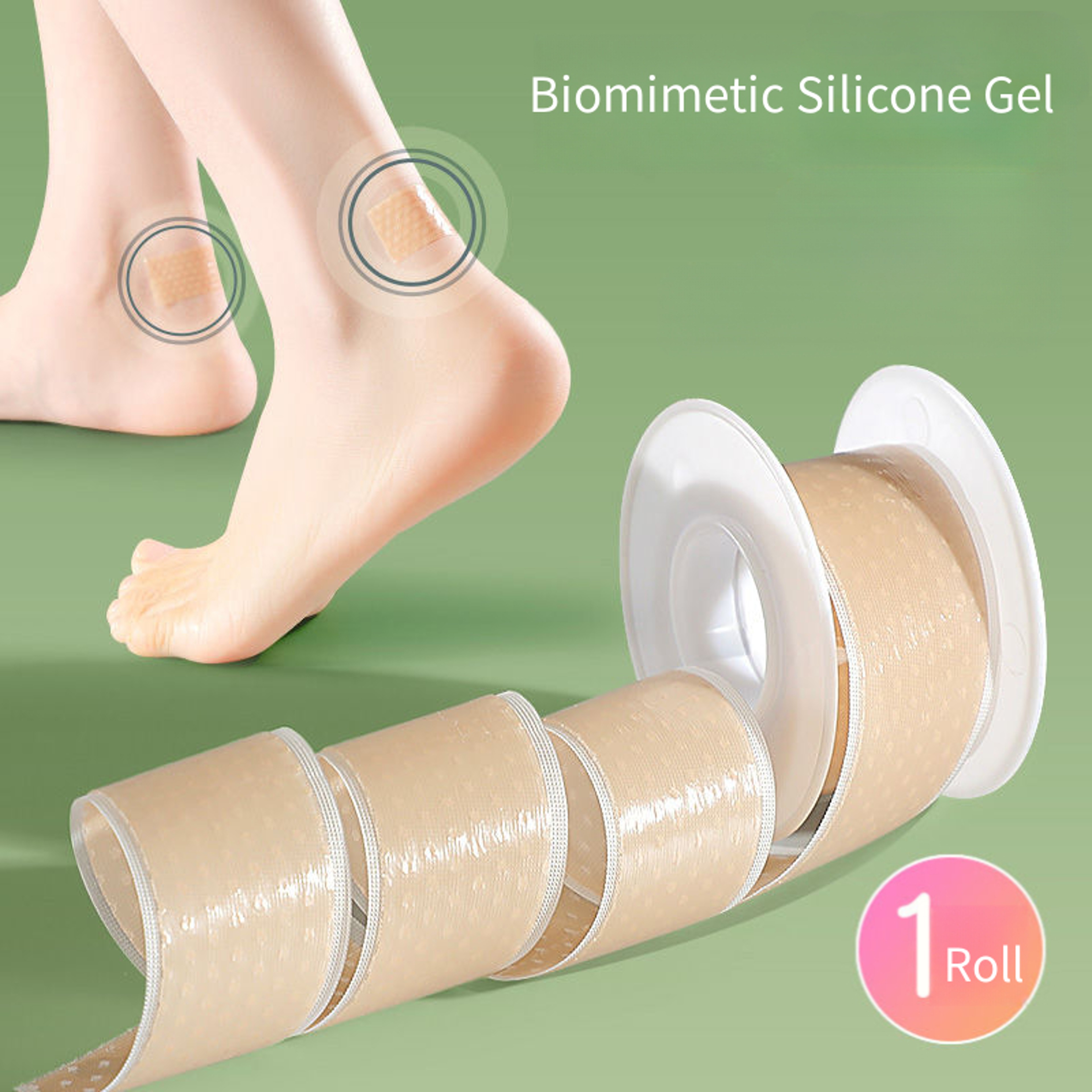Heel Protector Inserts, Silicone Gel Heel Stickers, Invisible Foot Cushion Pads, Biomimetic Pain Relief Foot Care – view 7