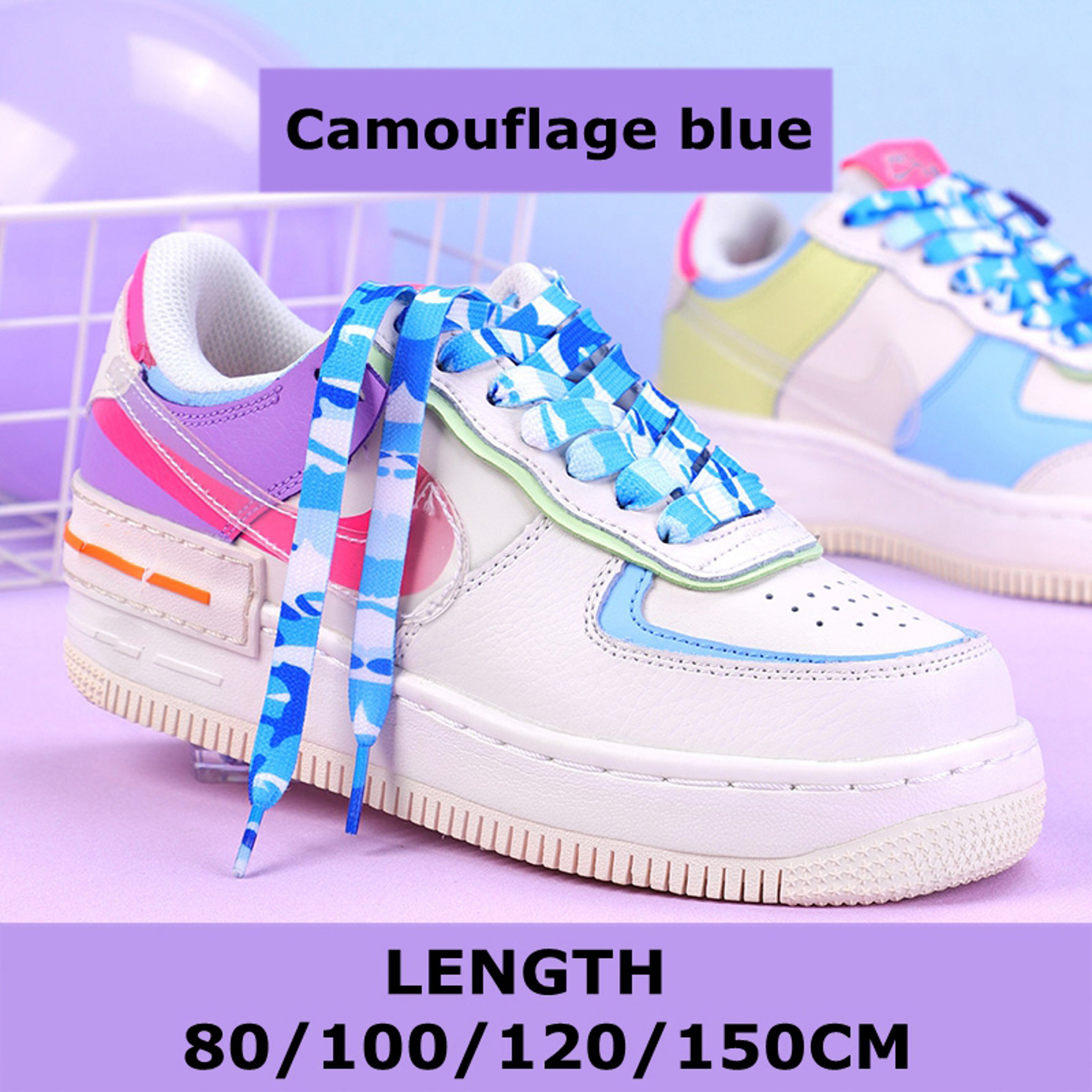 Rainbow Color Flat Shoelaces, Colorful Gradient Shoe Laces, Casual Canvas Shoes, Trendy Printed Shoelace Design – view 13