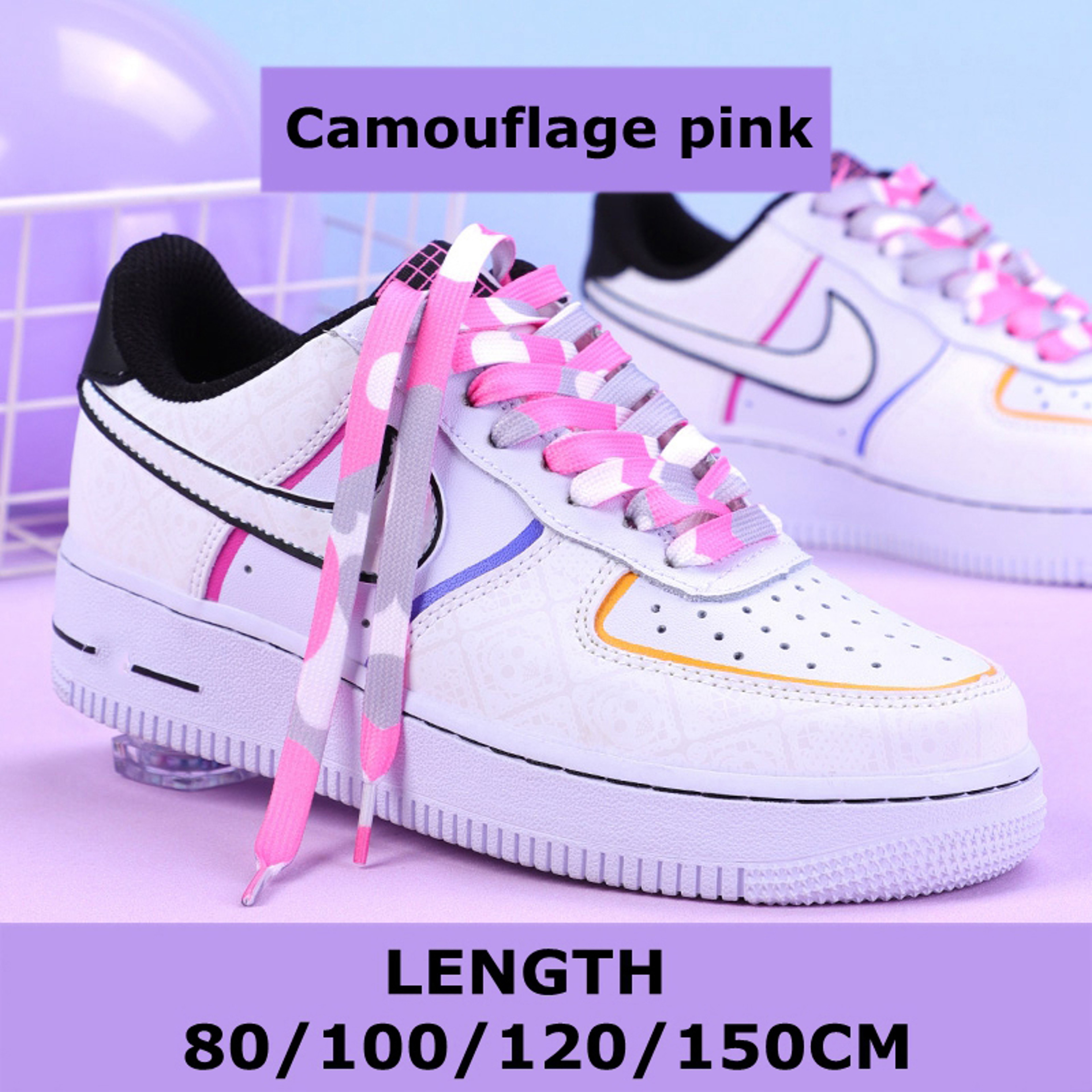 Rainbow Color Flat Shoelaces, Colorful Gradient Shoe Laces, Casual Canvas Shoes, Trendy Printed Shoelace Design – view 15