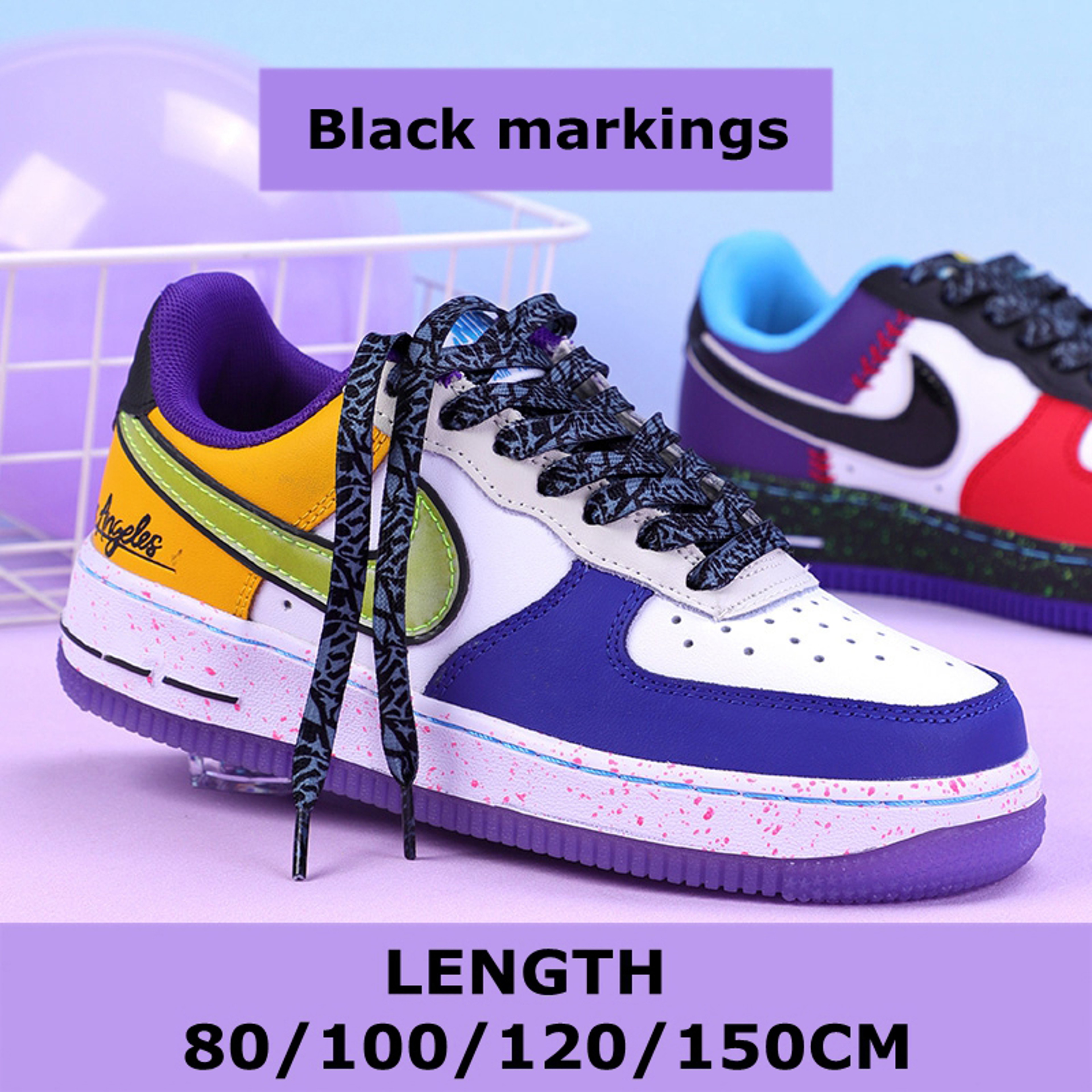 Colorful Flat Shoelaces, Rainbow Gradient Shoe Laces, Casual Canvas Shoes, Unisex Fashion Accessory – view 14