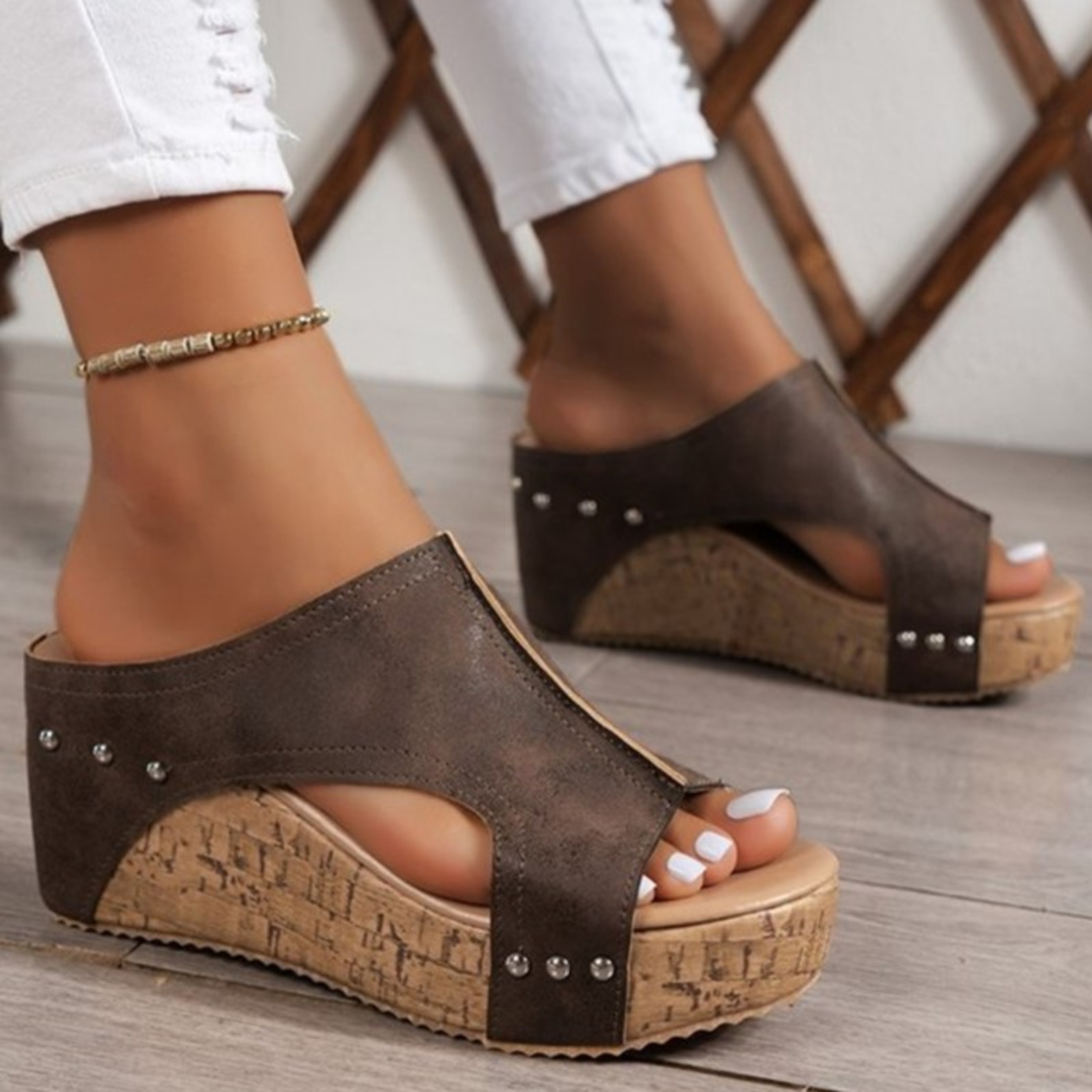 Wedge Women Shoes Sandals Slip On Fashion Heels Espadrilles Huaraches Women Footwear 5