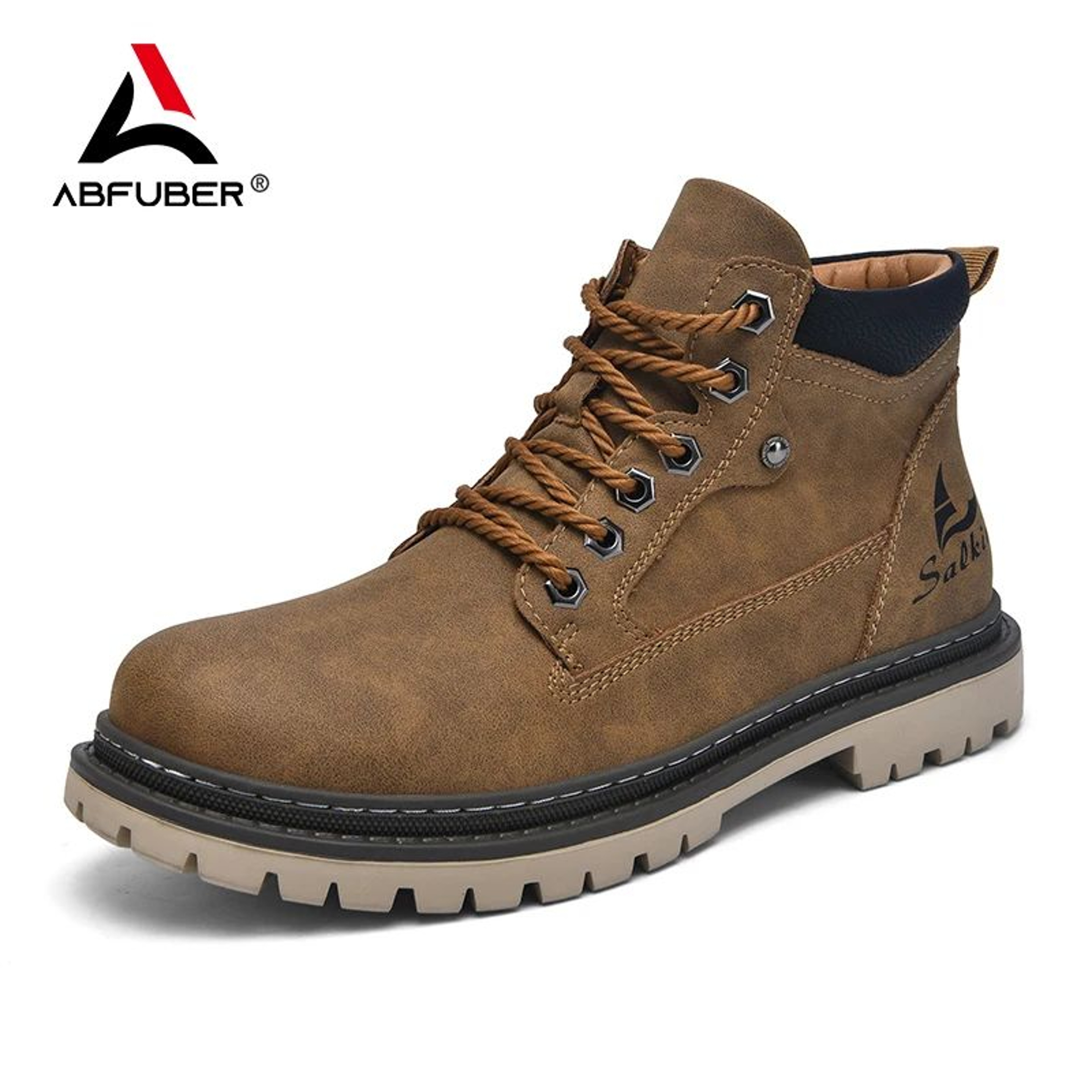 High Top Handmade Men Boots Ankle Winter Leather Shoes Outdoor Hiking Sneakers Hombres Botas Anti S 5
