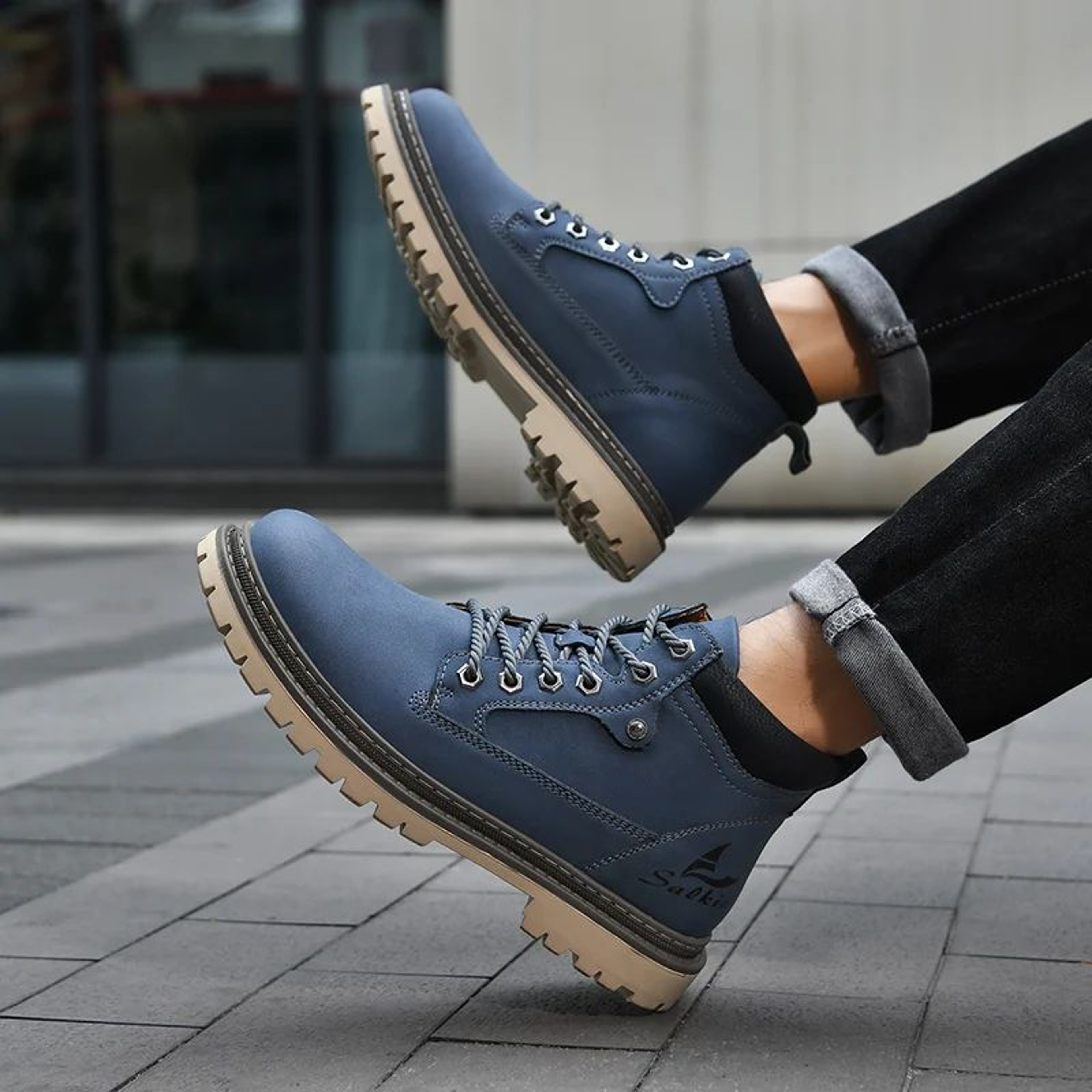 High Top Handmade Men Boots Ankle Winter Leather Shoes Outdoor Hiking Sneakers Hombres Botas Anti S 0