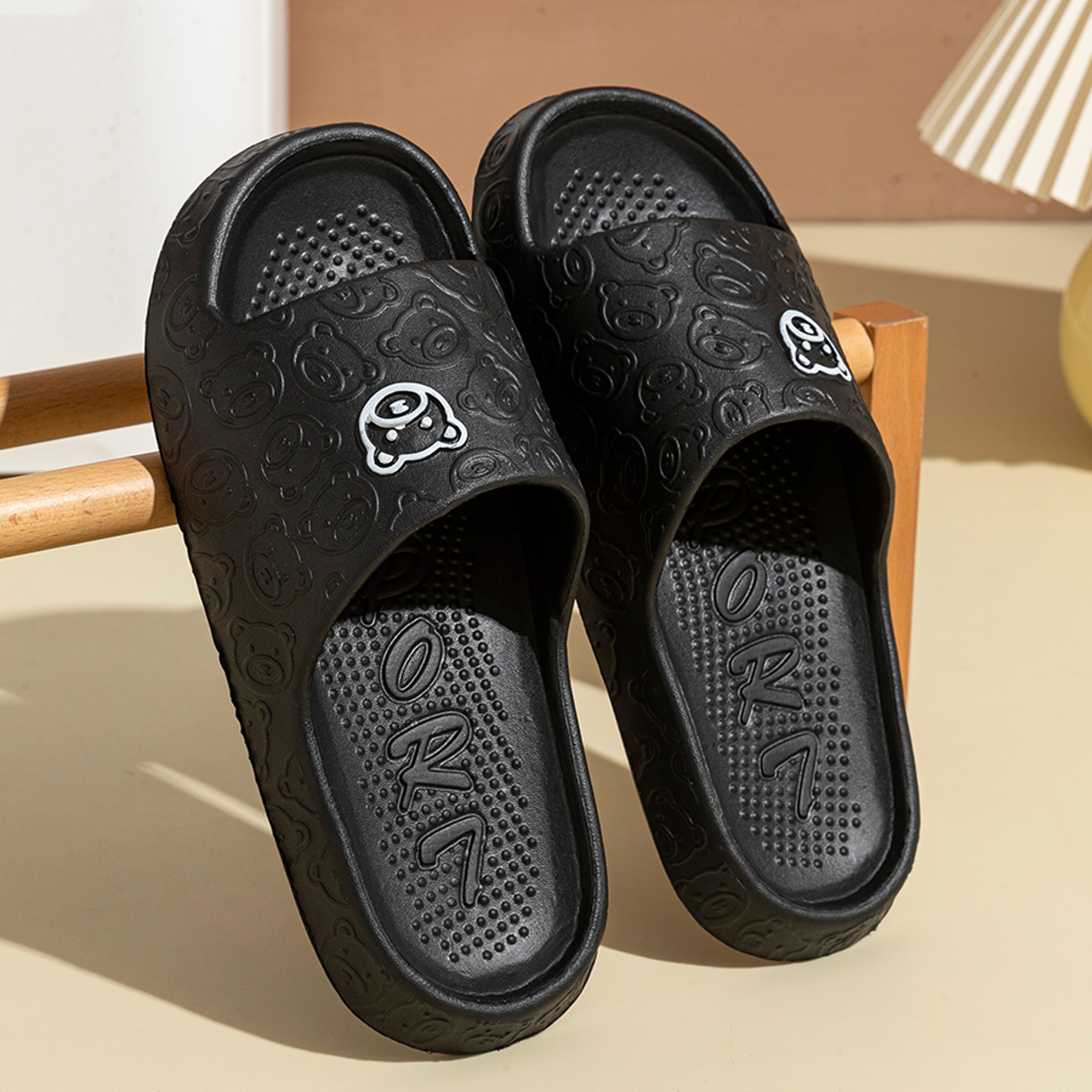 Little Bear Sandals, Summer Fashion Men's Slippers, Non-slip Soft Indoor Bathroom Shoes, Women Dormitory Casual Couple – view 10