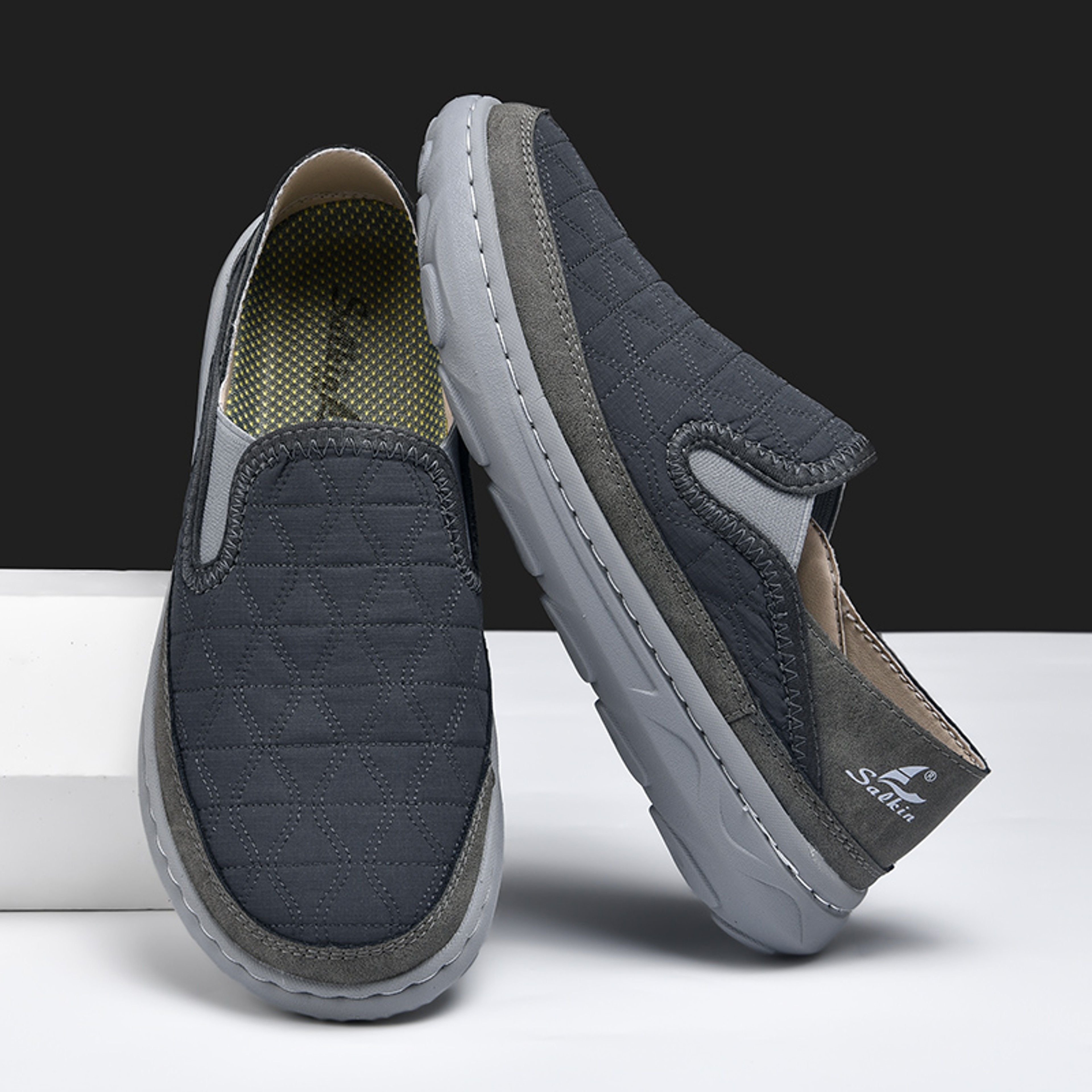 Lightweight Slip On Loafers Men Casual Shoes New Spring Breathable Sneakers Outdoor Walking Elastic 4