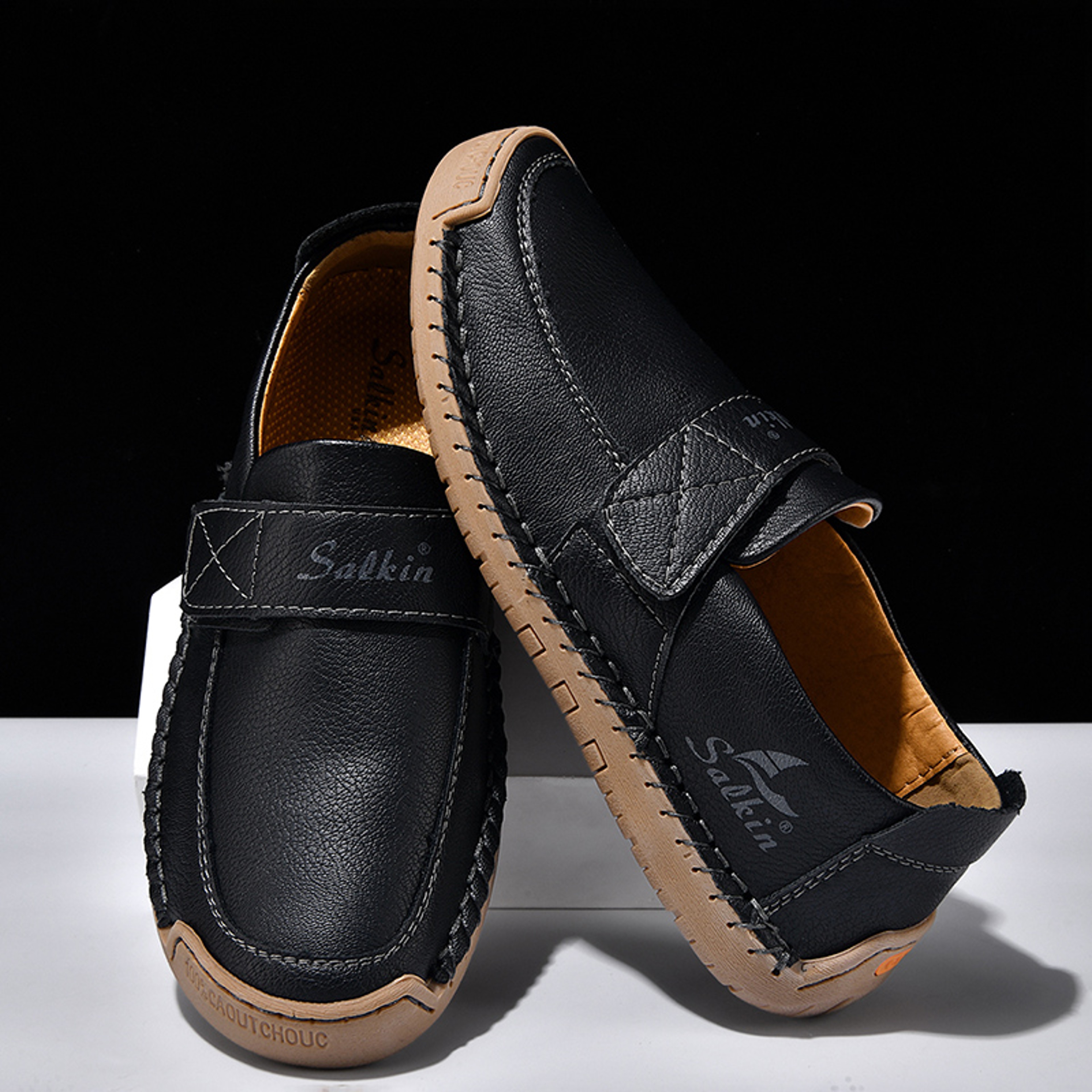 Lightweight Men's Slip On Loafers Soft Leather Non Slip Casual Driving Shoes Fashion Sneakers – view 3