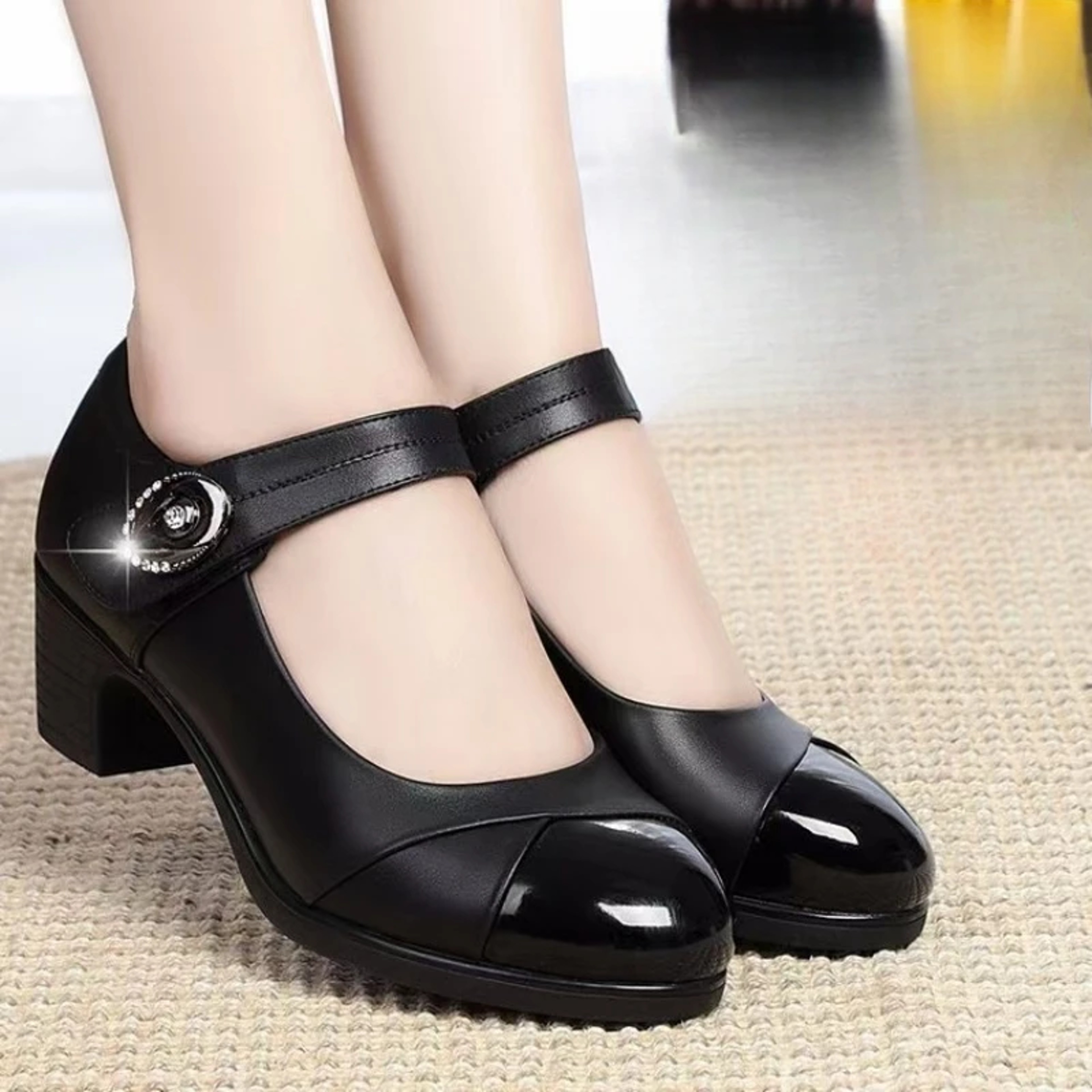 Fashion Spring Autumn New Pointed Head Square Heel Shoes Comfortable Solid Color Sexy Casual Womens Banquet Footwear – view 6