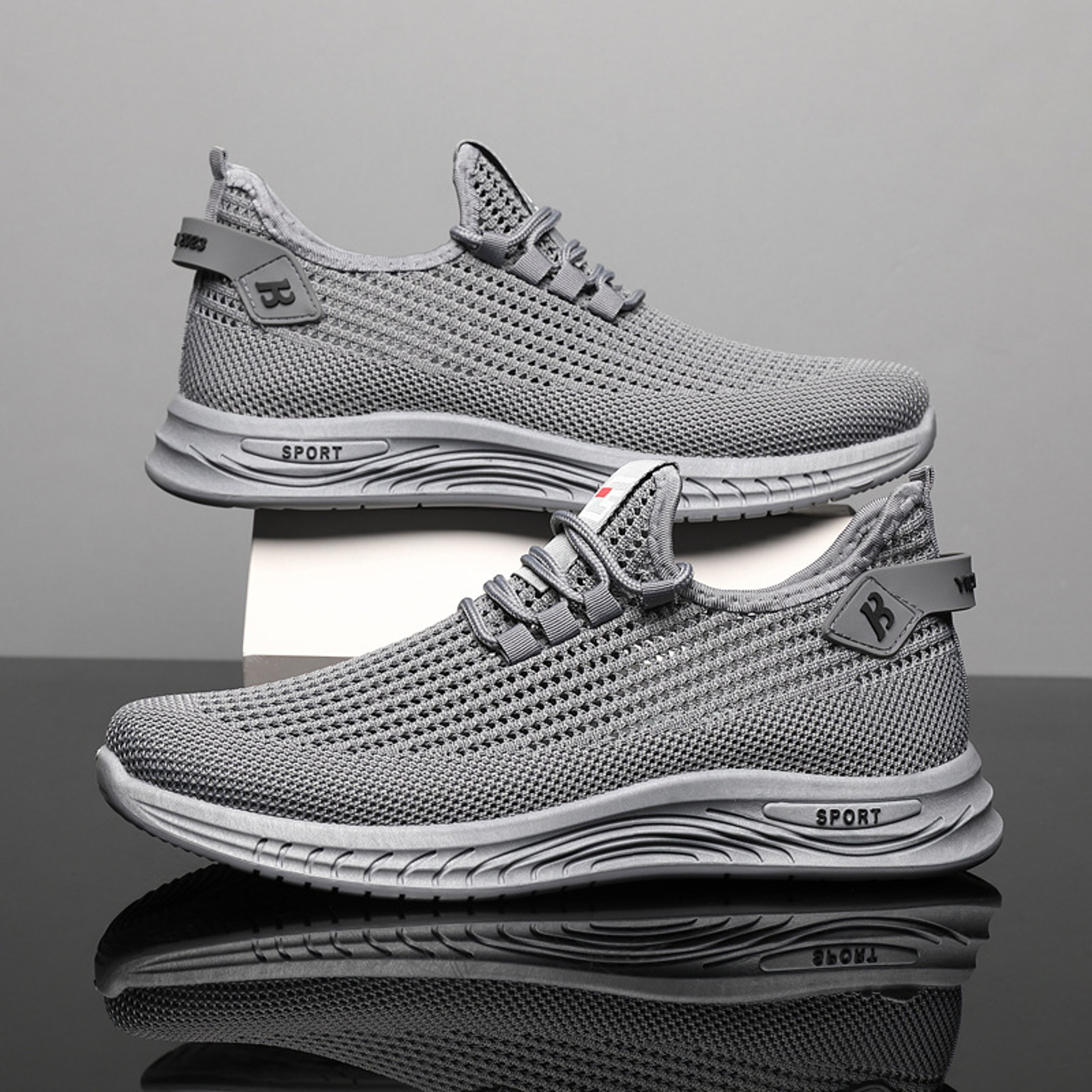 Classic Casual Mens Sneakers Lightweight Mesh Running Shoes Without Laces For Summer 2