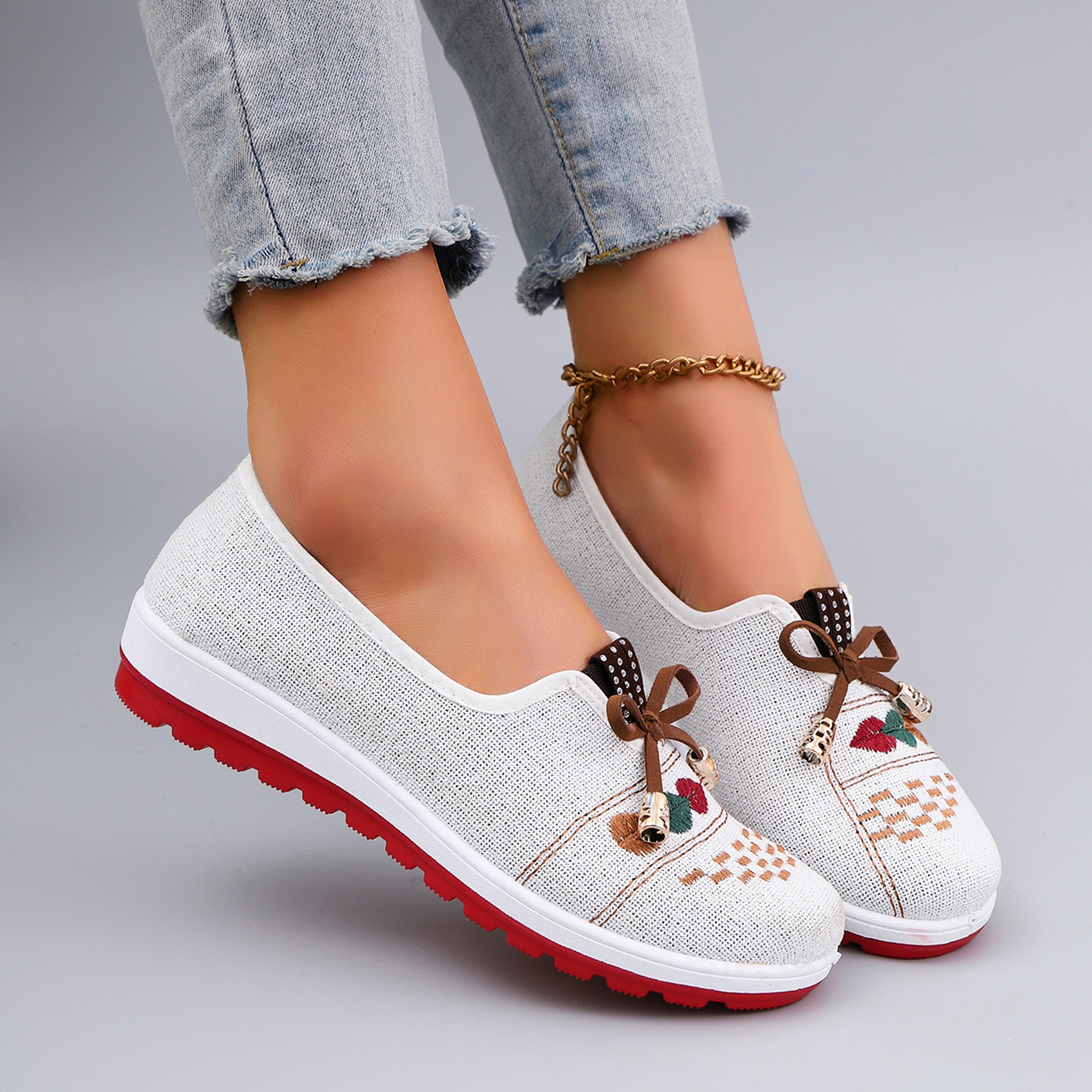 Breathable Mesh Flat Shoes For Women Casual Sneakers Clearance Shoes 4