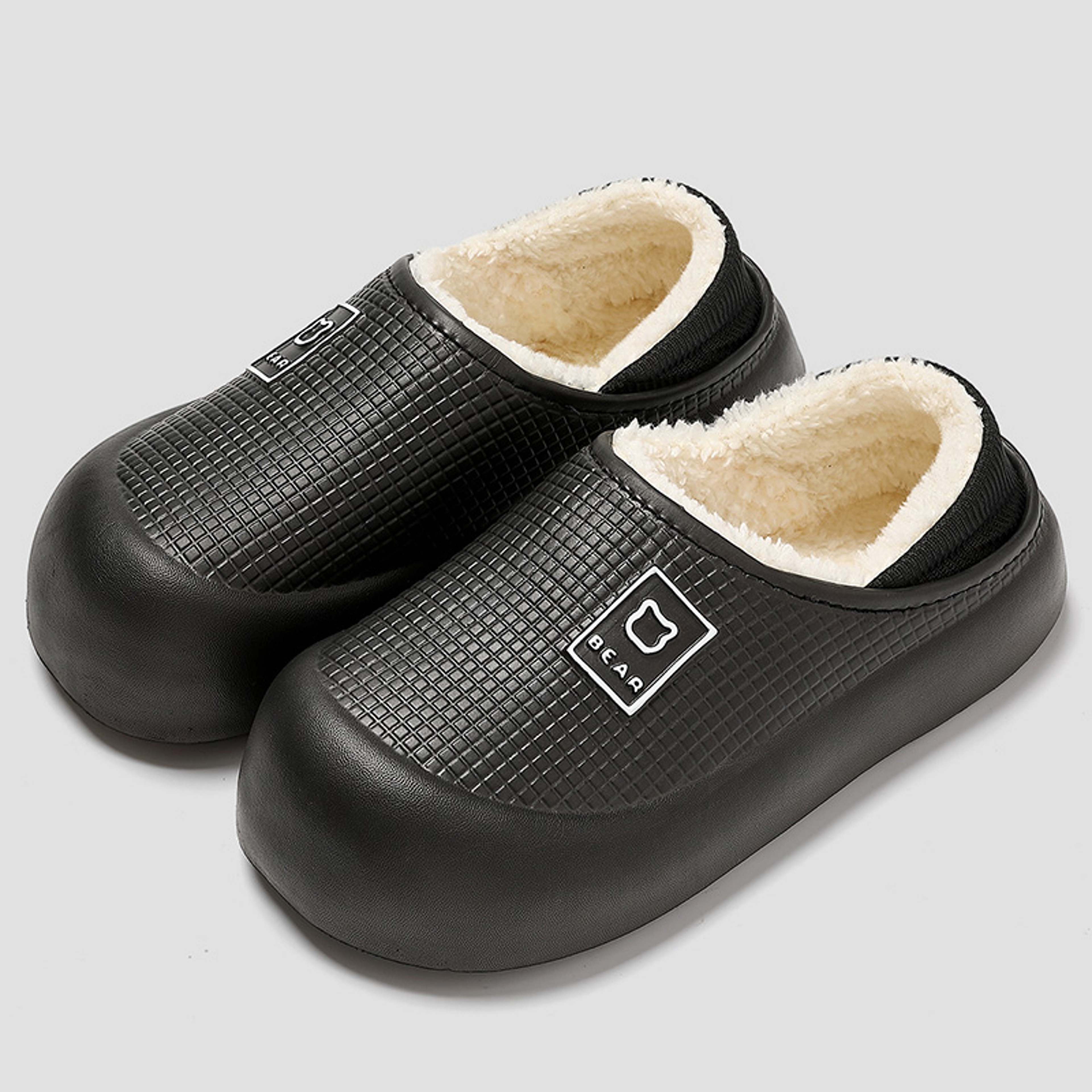 Waterproof Cotton Slippers Winter Non Slip Indoor Outdoor Plush Shoes For Women Men Thick Bottom Cu 0
