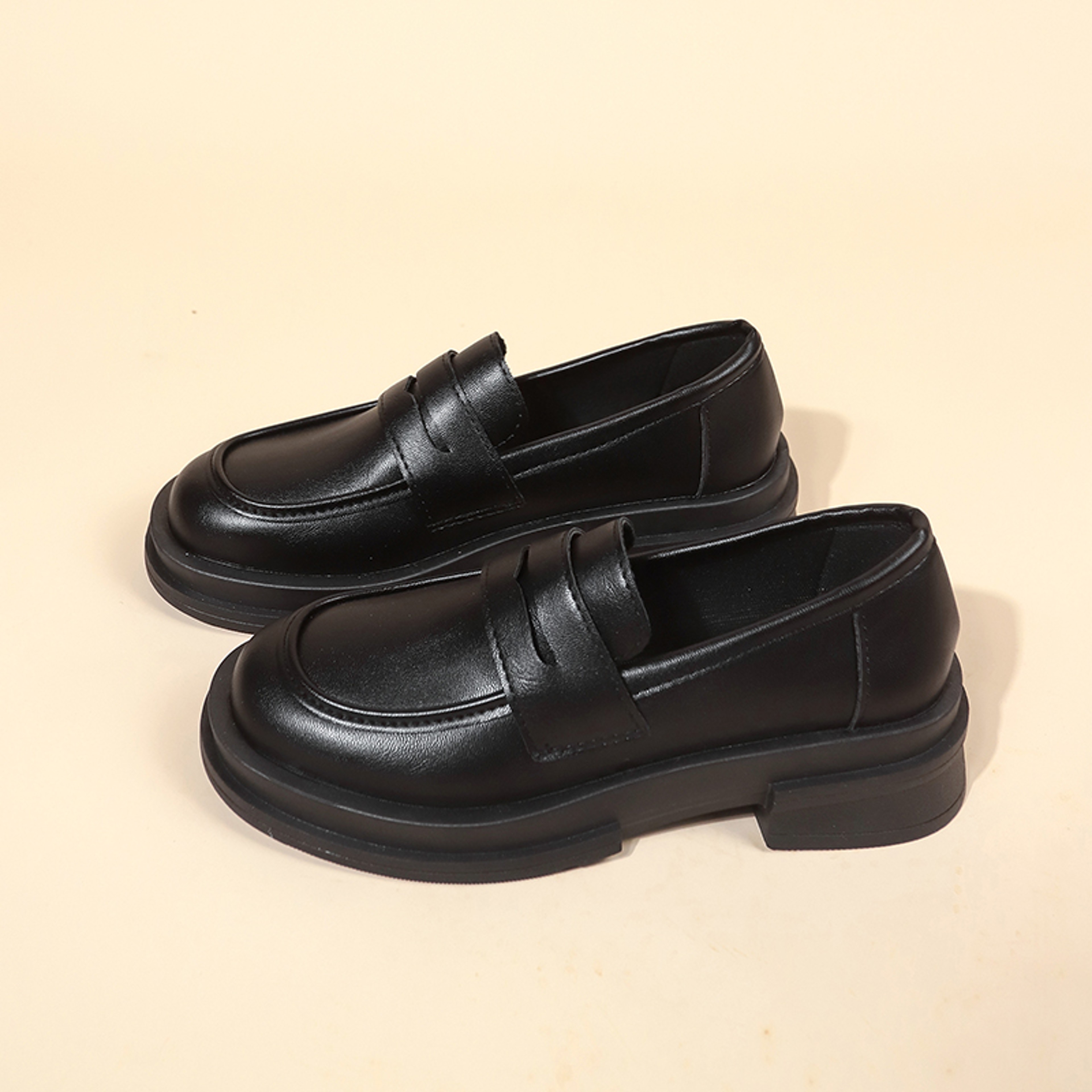 Fashionable Cosplay Lolita Platform Shoes for College Students Women Black Coffee – view 4